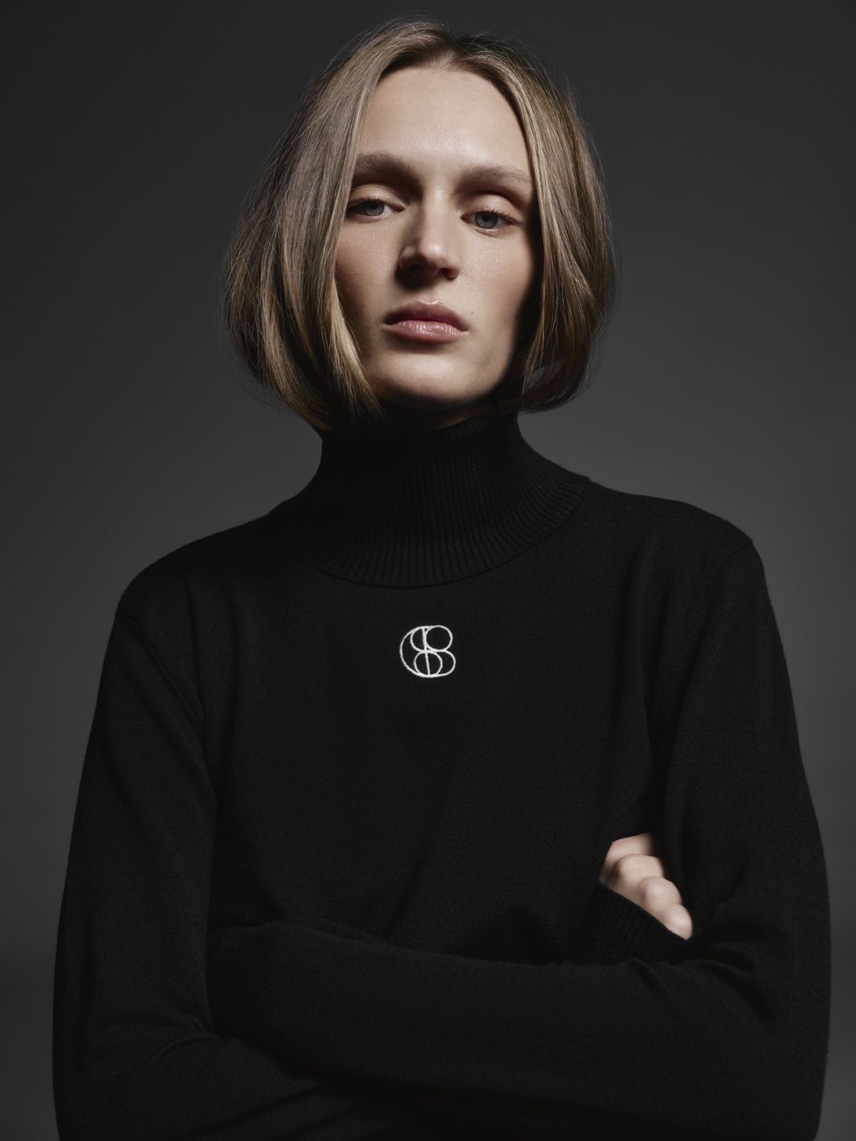 BRIEFING 新品　SHAGGY LOGO TURTLENECK KNIT Knit Turtleneck THE LOGO - Black | COOSH