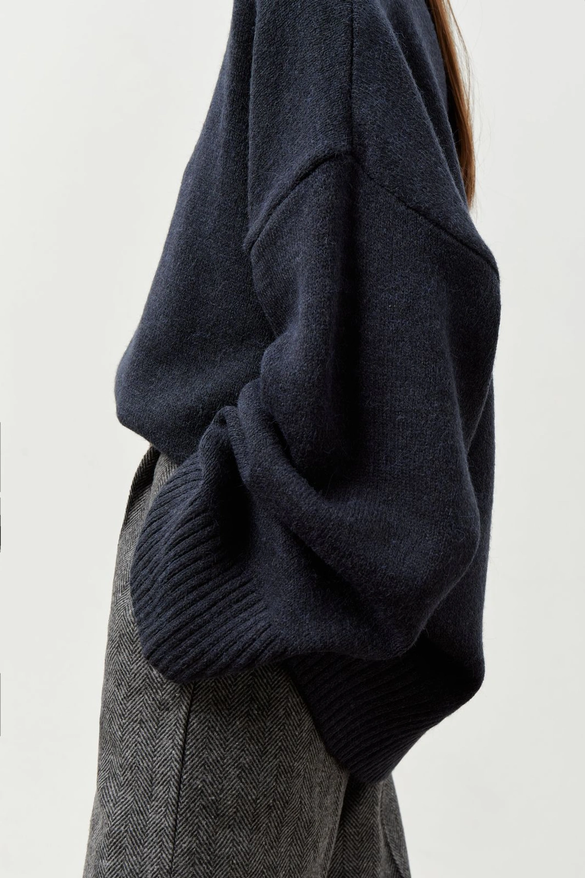 AMI Wool Blend Turtleneck Oversize Sweater