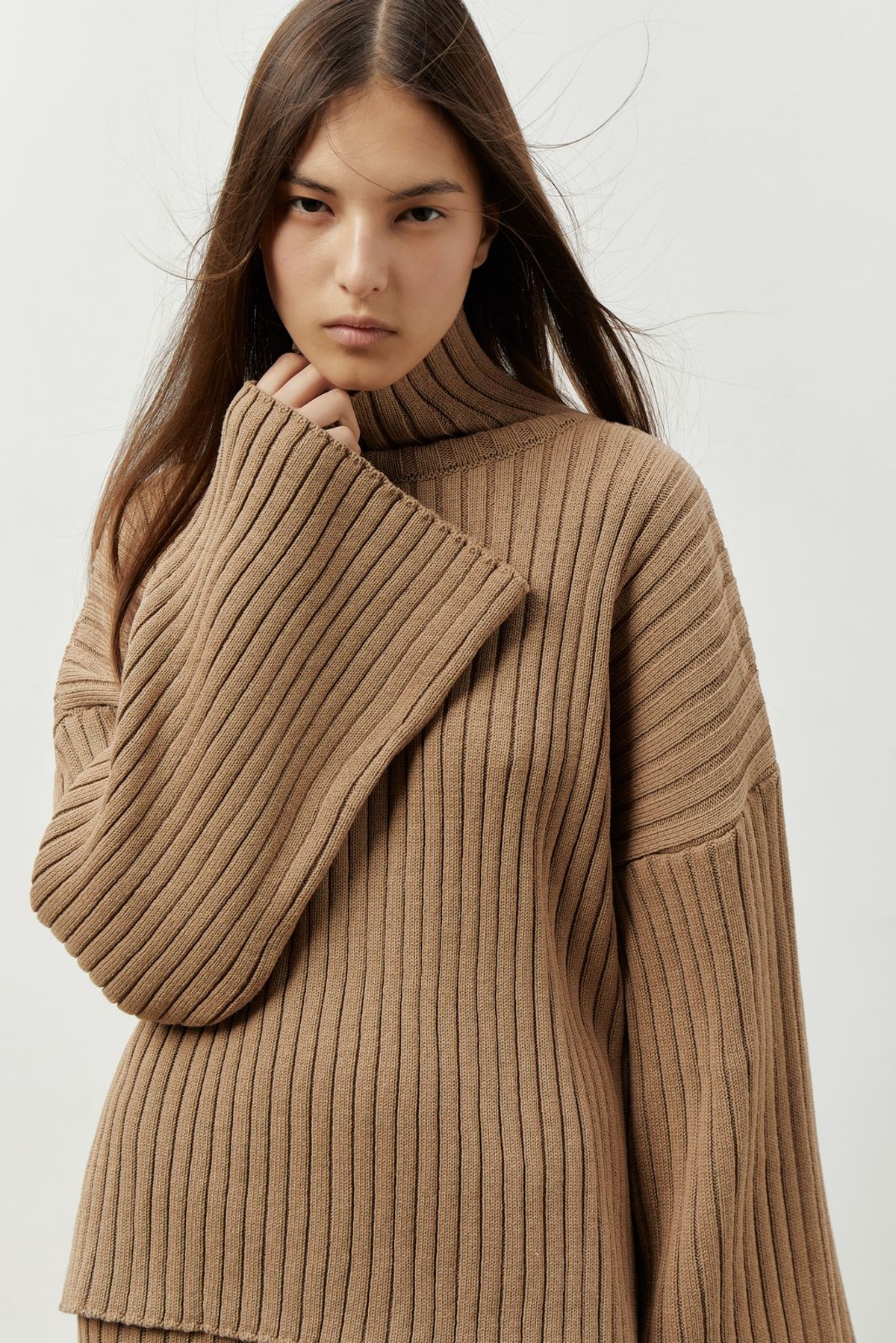 Knitted Matching Set with Sweater and Mini Skirt