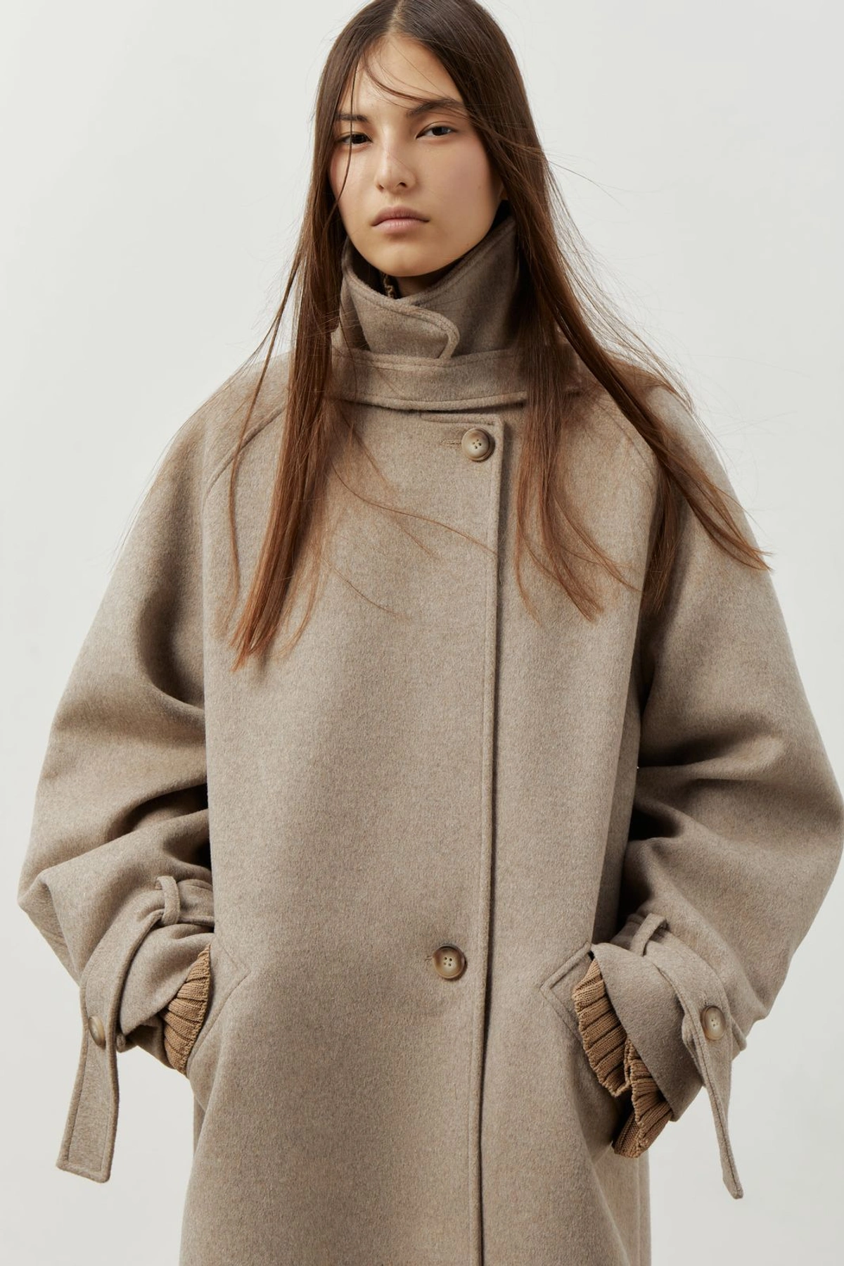 Wool Coat MARGOT with Tie Belt