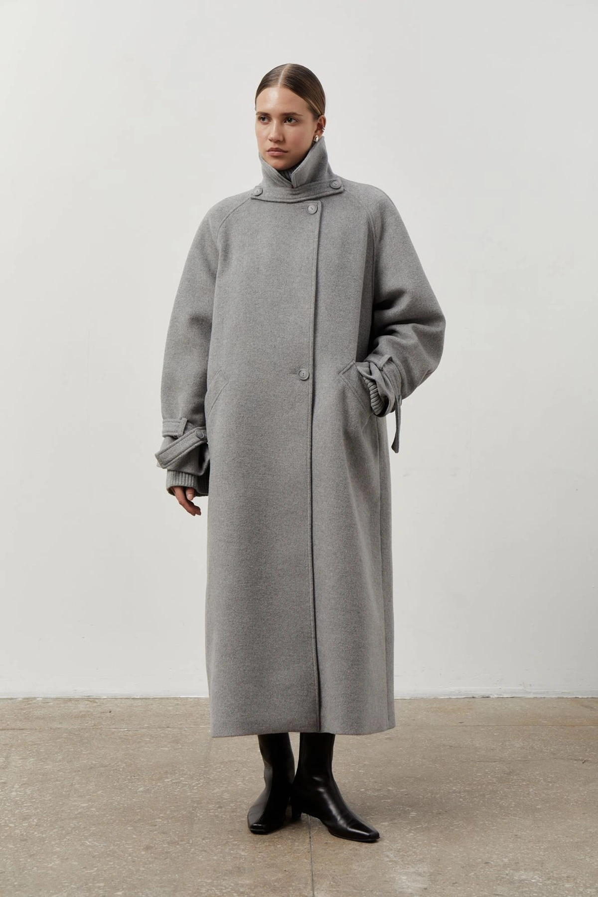 Wool Coat MARGOT with Tie Belt