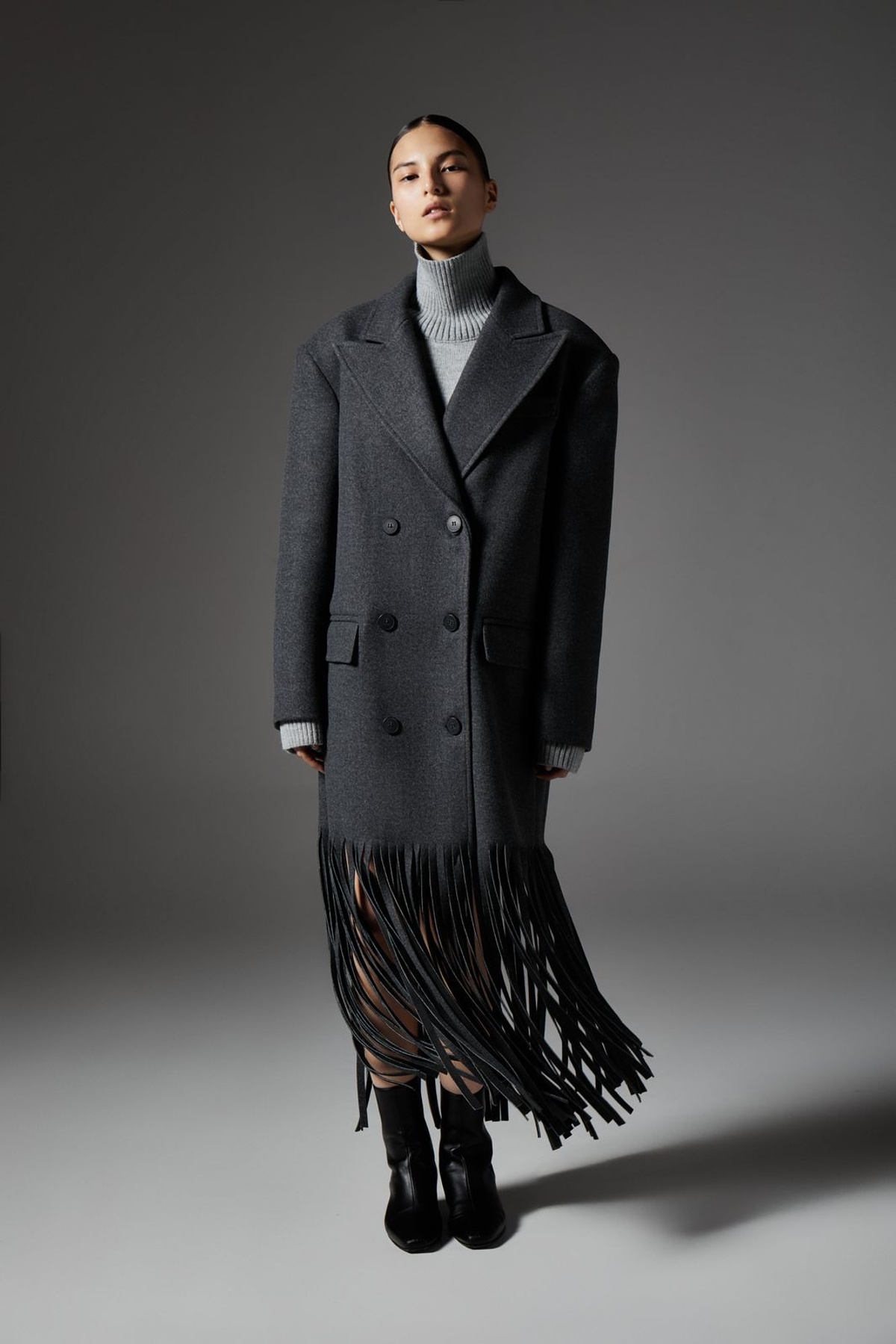 SHAY Coat with Fringe