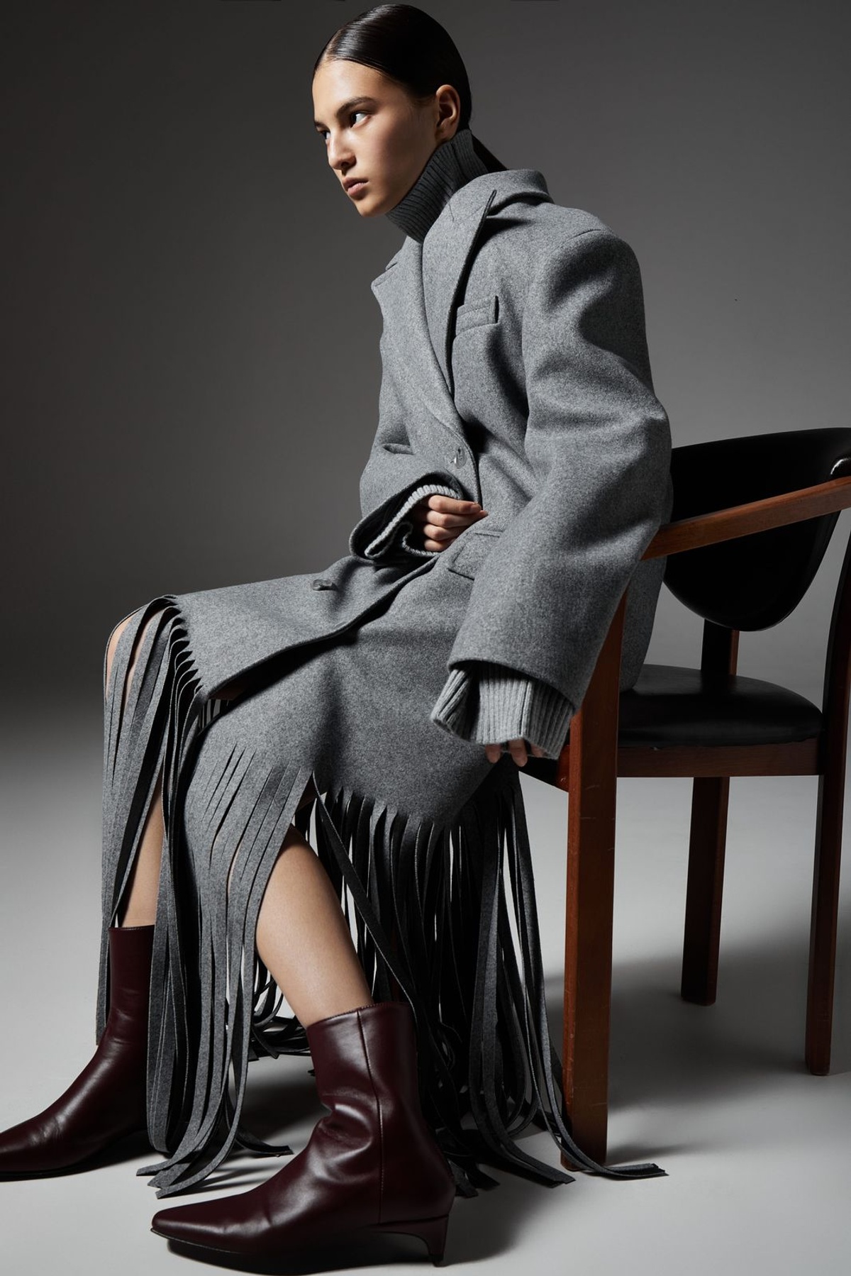 Płaszcz SHAY z Frędzlami