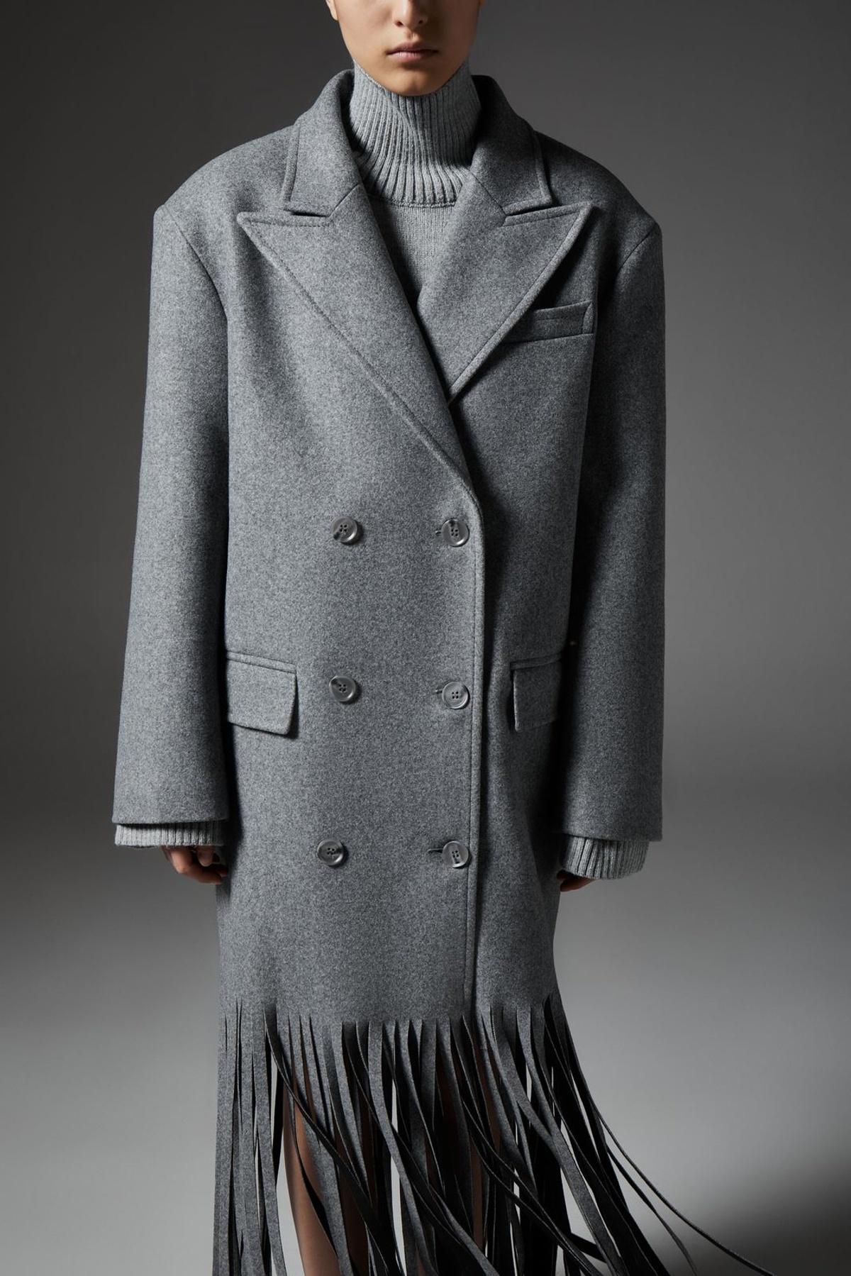 Płaszcz SHAY z Frędzlami