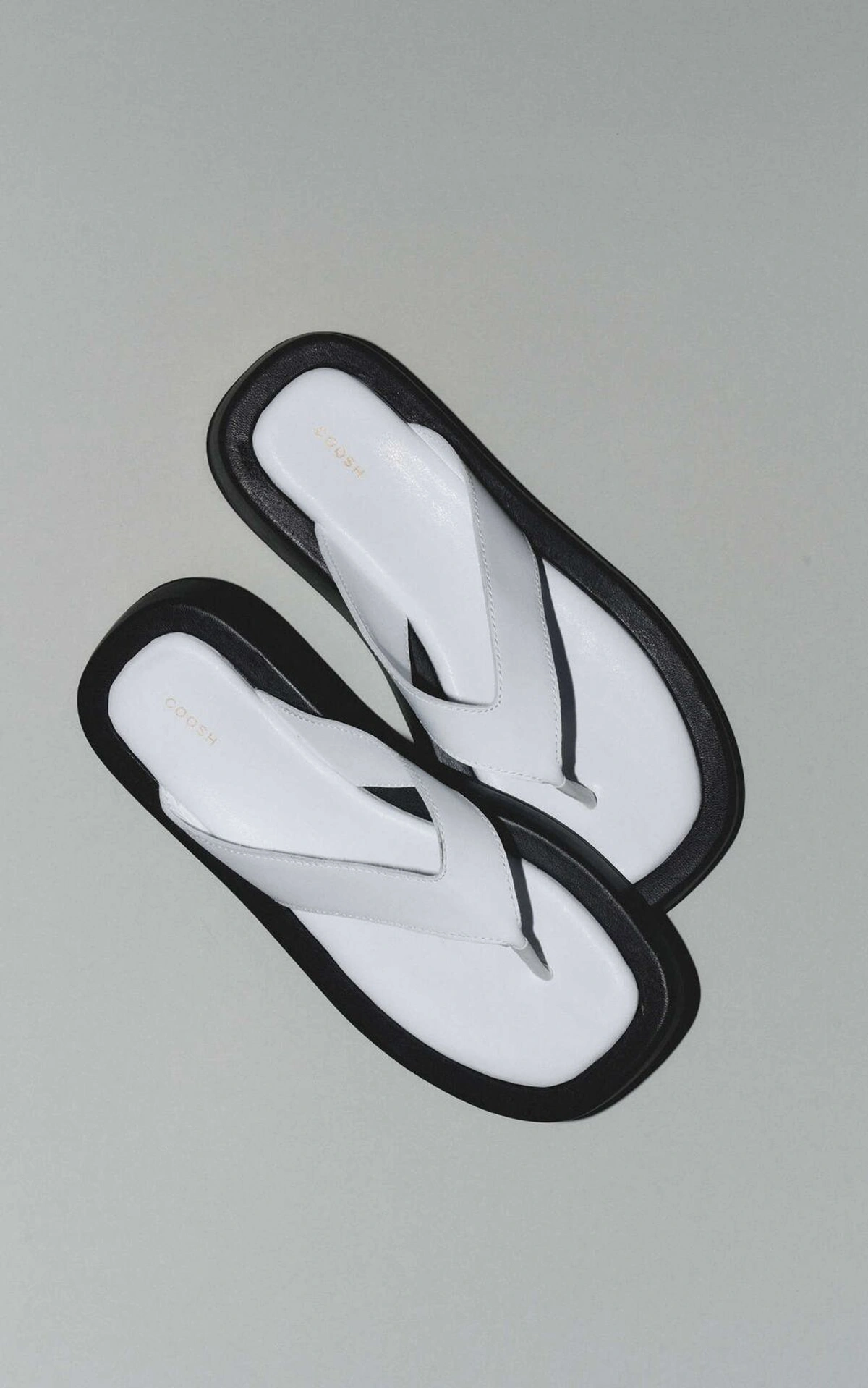 High Sole Leather Sliders SOLENNE