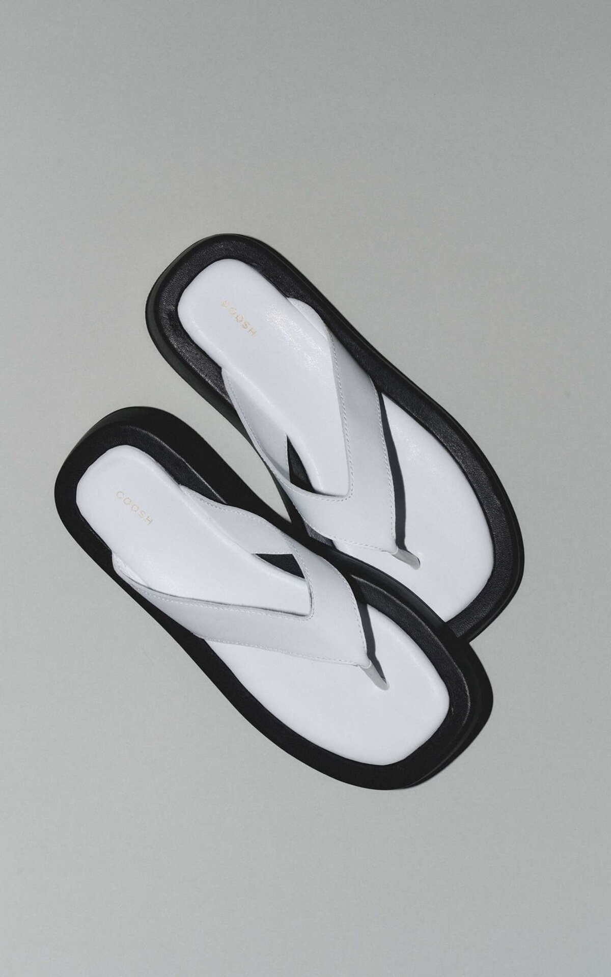 High Sole Leather Sliders SOLENNE