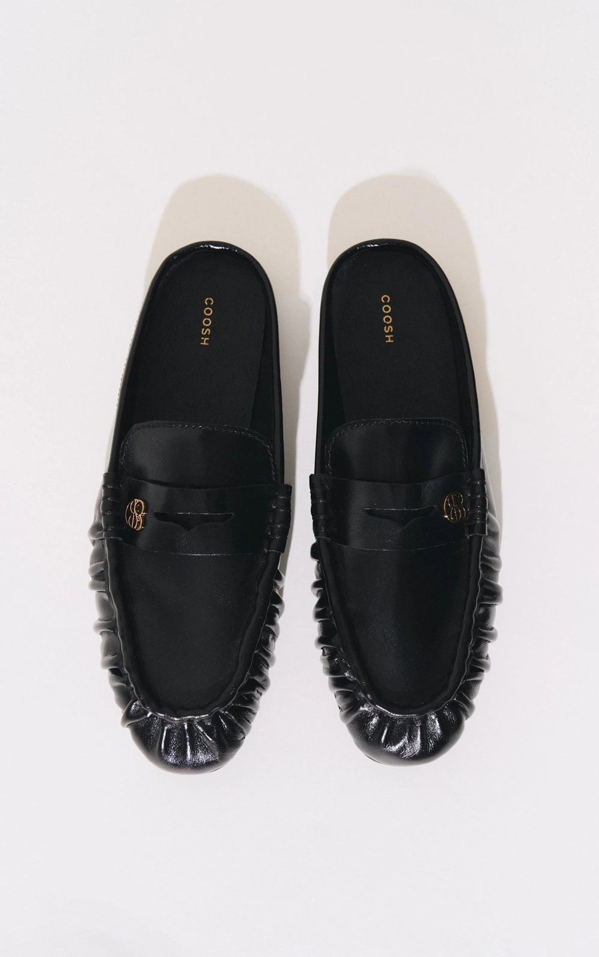 Patent Leather Mule Loafers