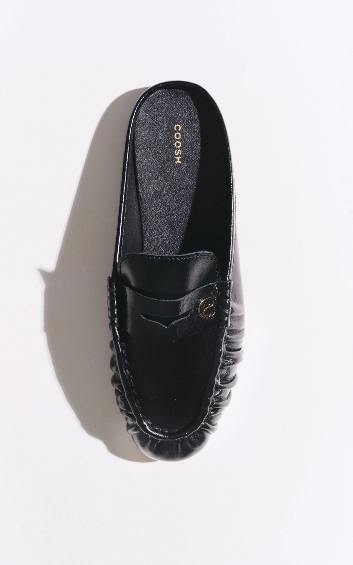 Patent Leather Mule Loafers