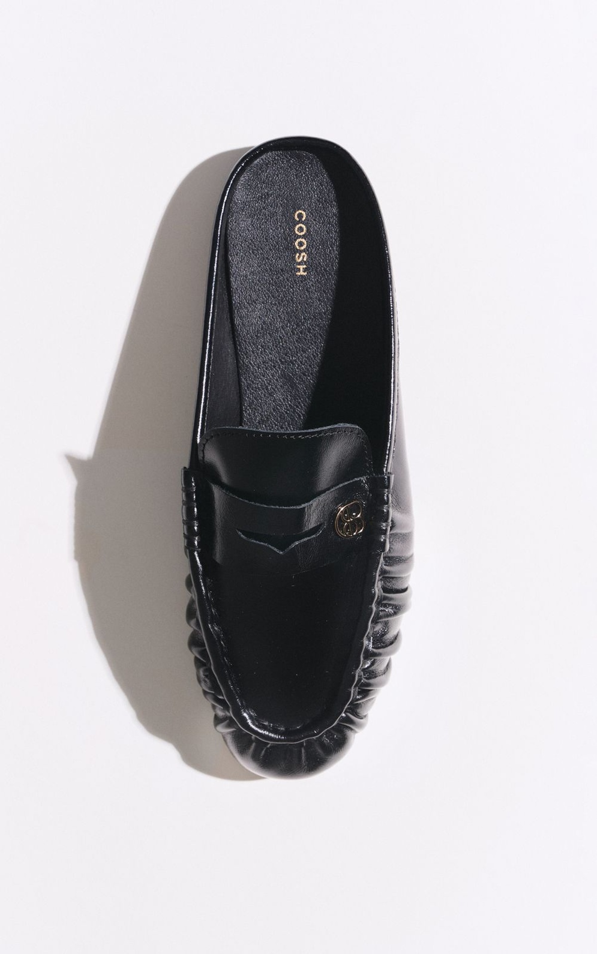 Patent Leather Mule Loafers