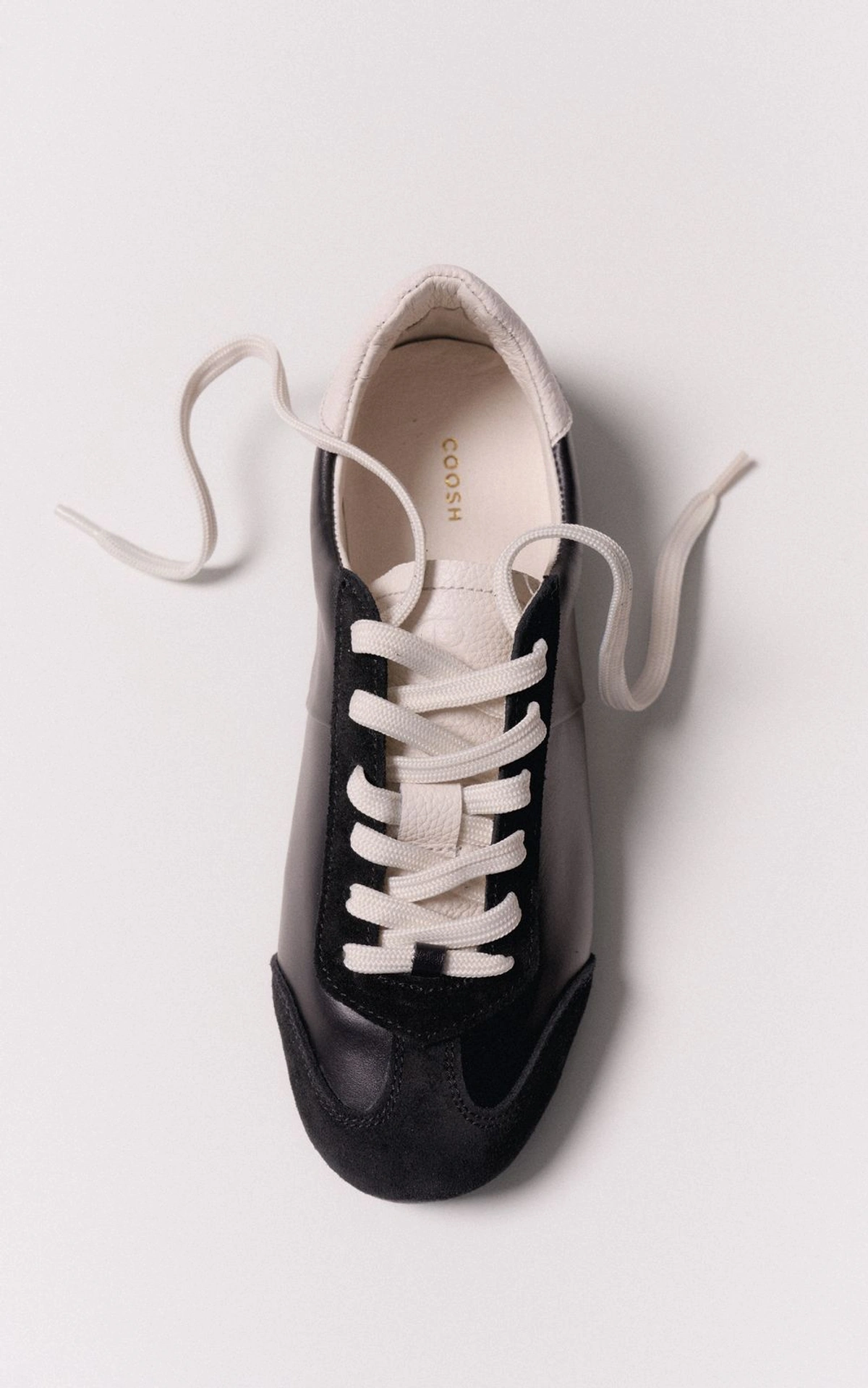 Leather Sneakers with Suede Inserts