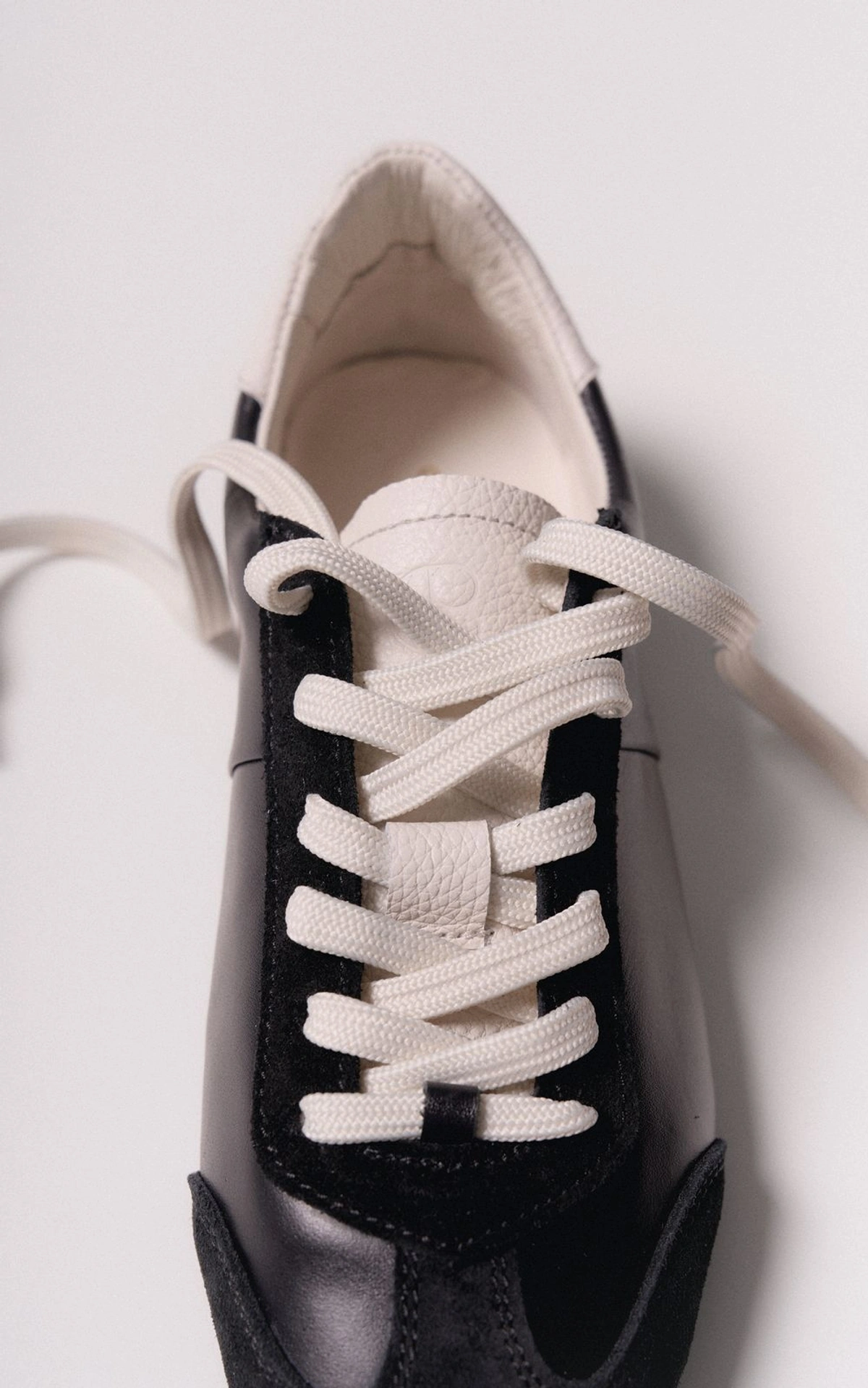 Leather Sneakers with Suede Inserts