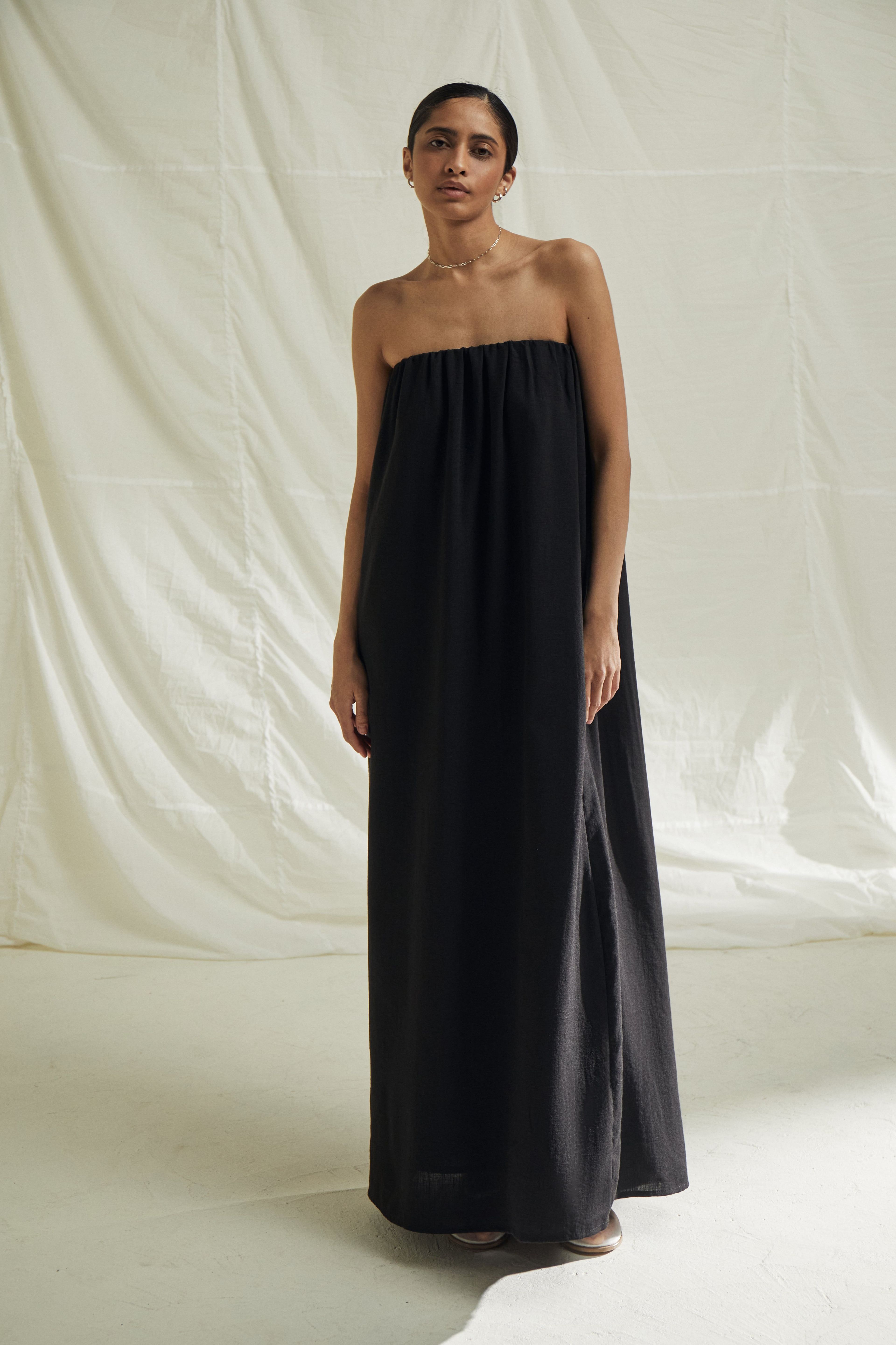 Sukienka o Luźnym Kroju Typu Bandeau