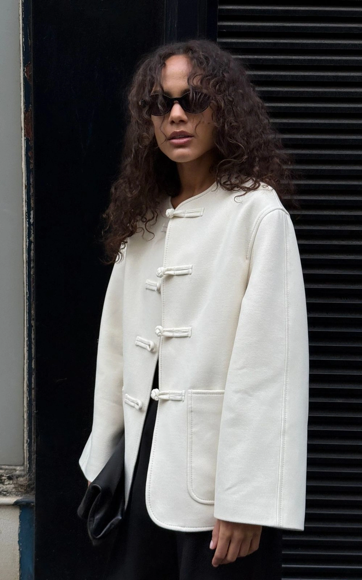 Asian-Inspired Cropped Coat SAYA