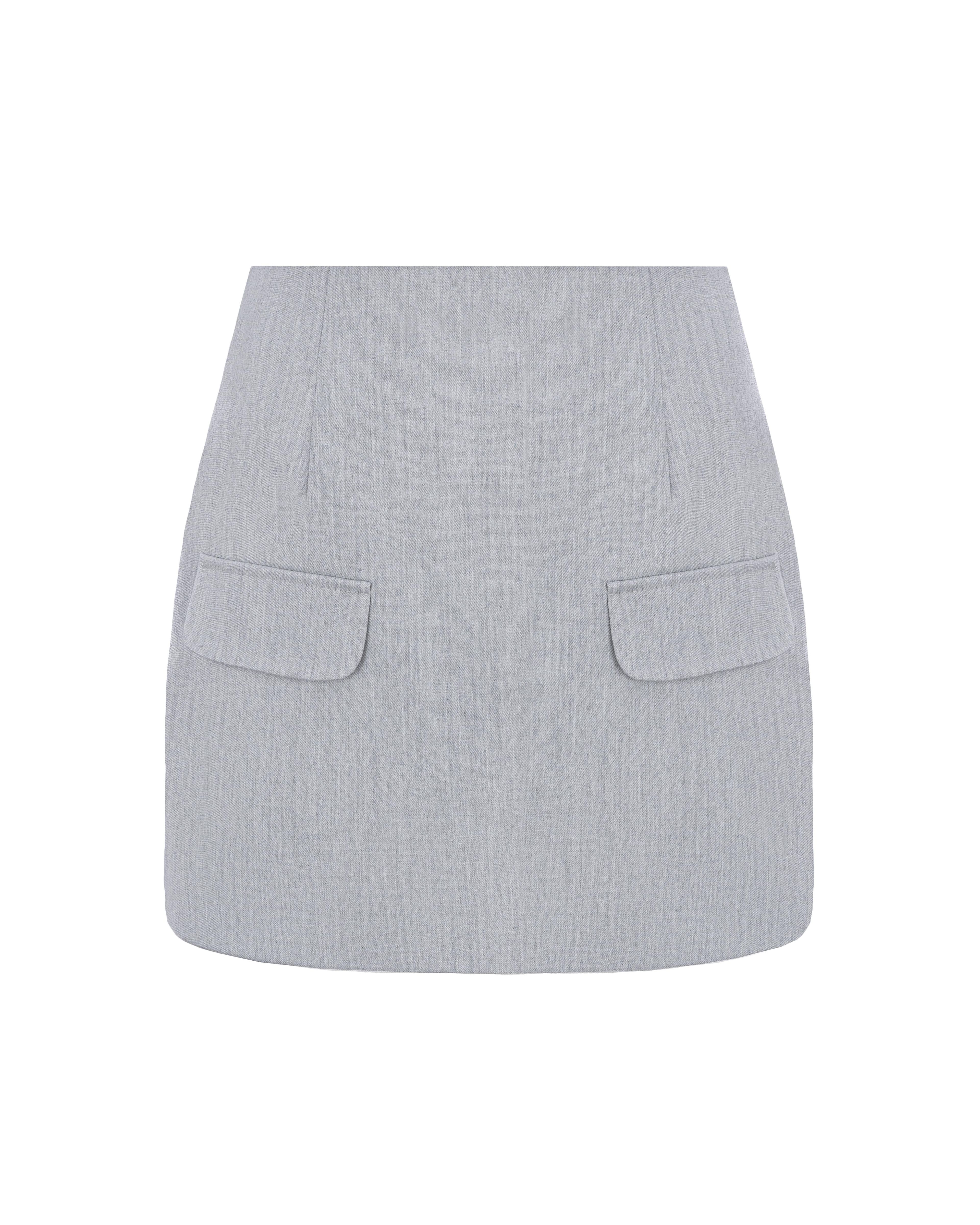 Mini Skirt with Patch Pockets
