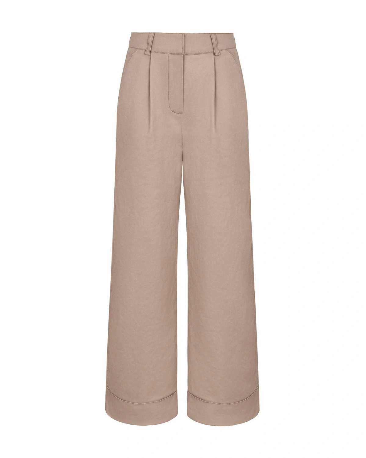 Штани бавовняні з манжетами WIDE LEG