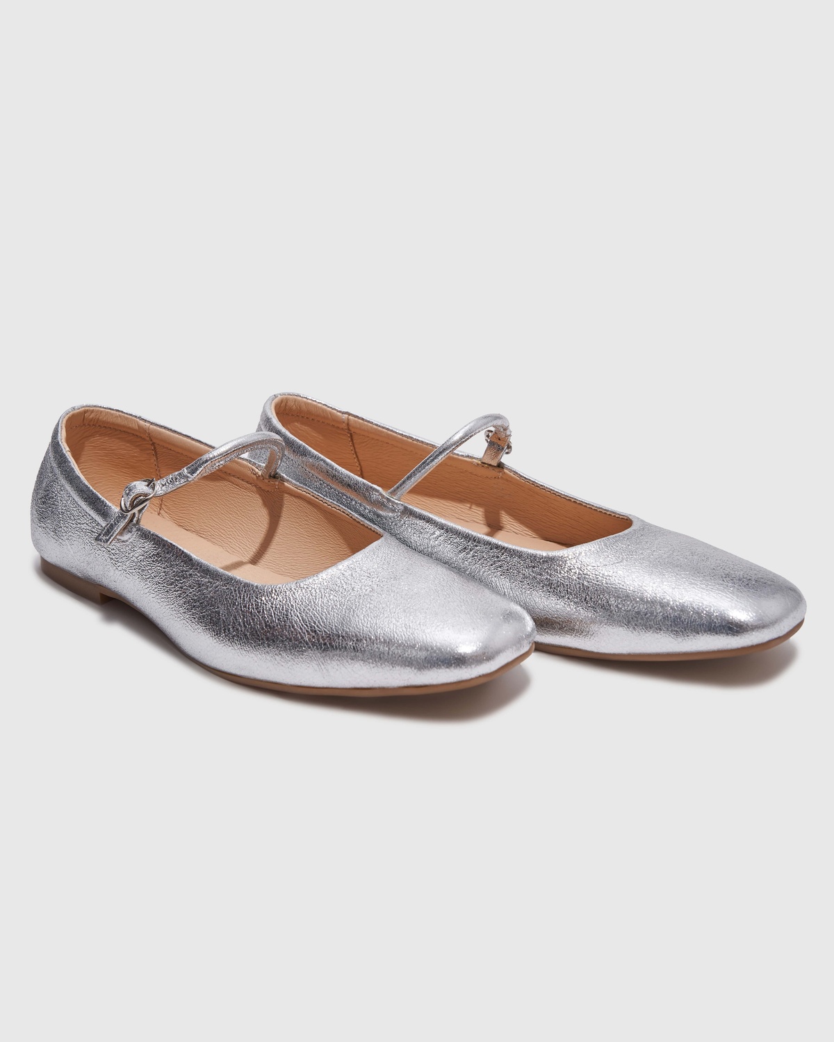 MARY JANE Leather Ballet Flats