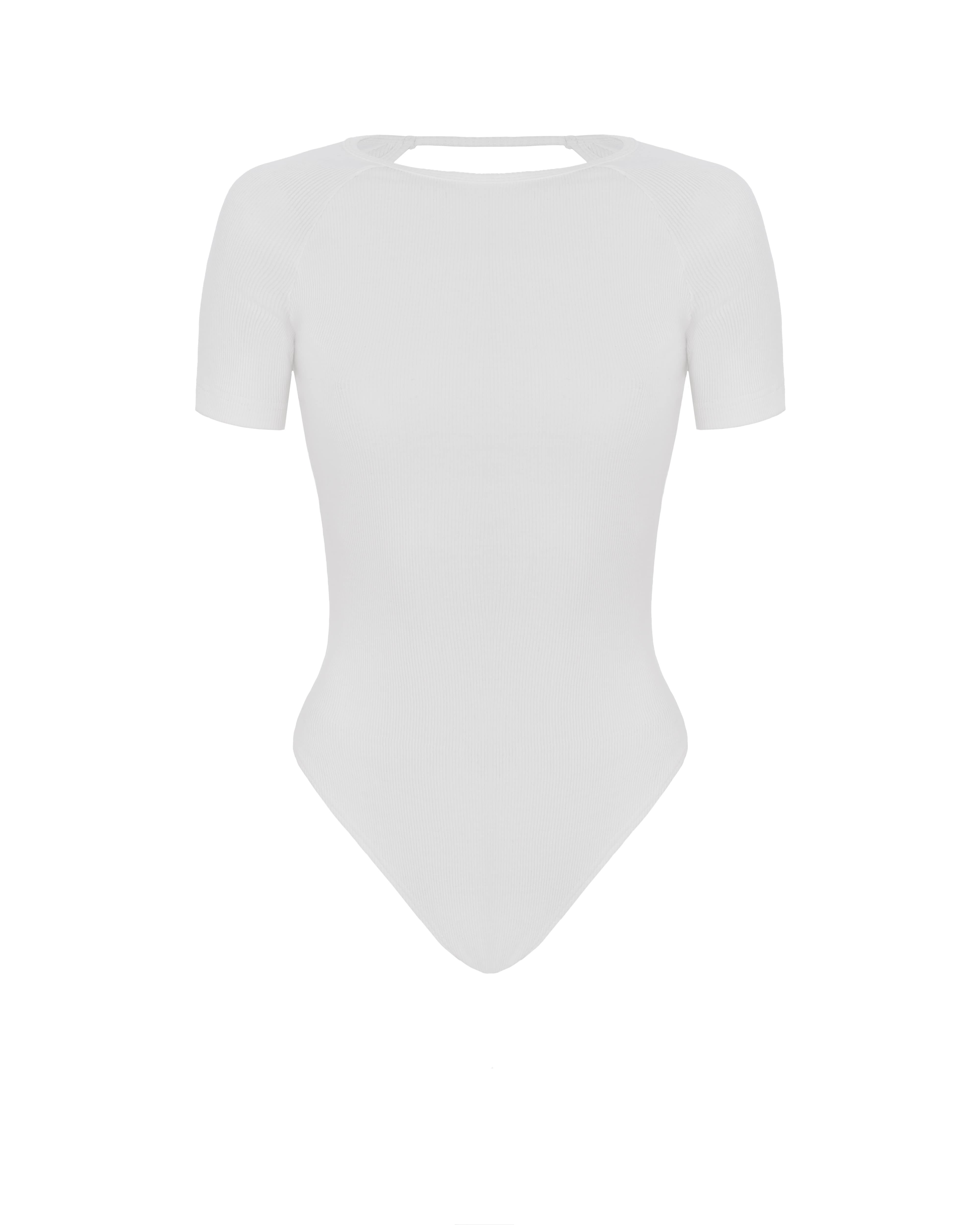 Backless Bodysuit T-shirt - White | COOSH
