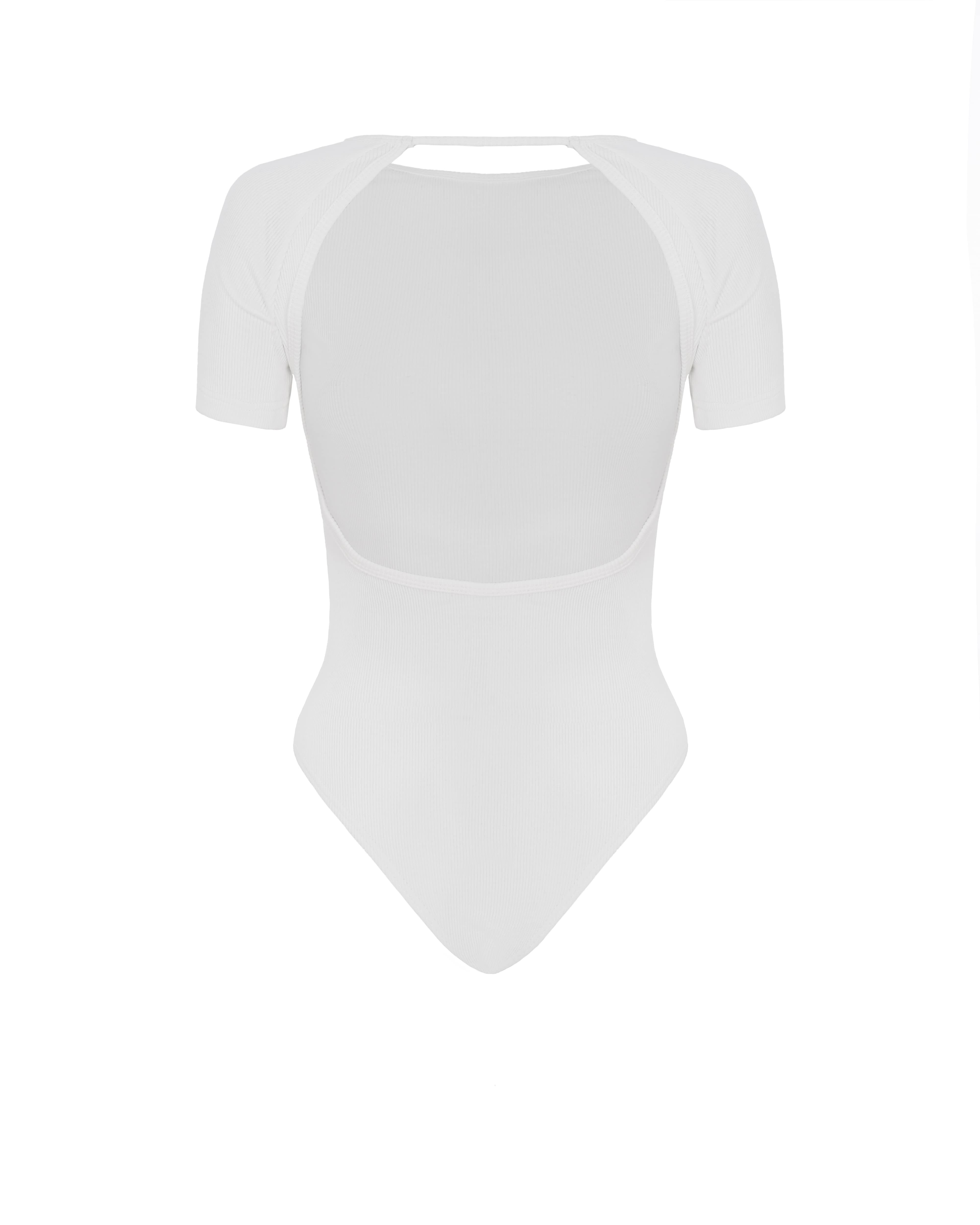 Backless Bodysuit T-shirt - White | COOSH