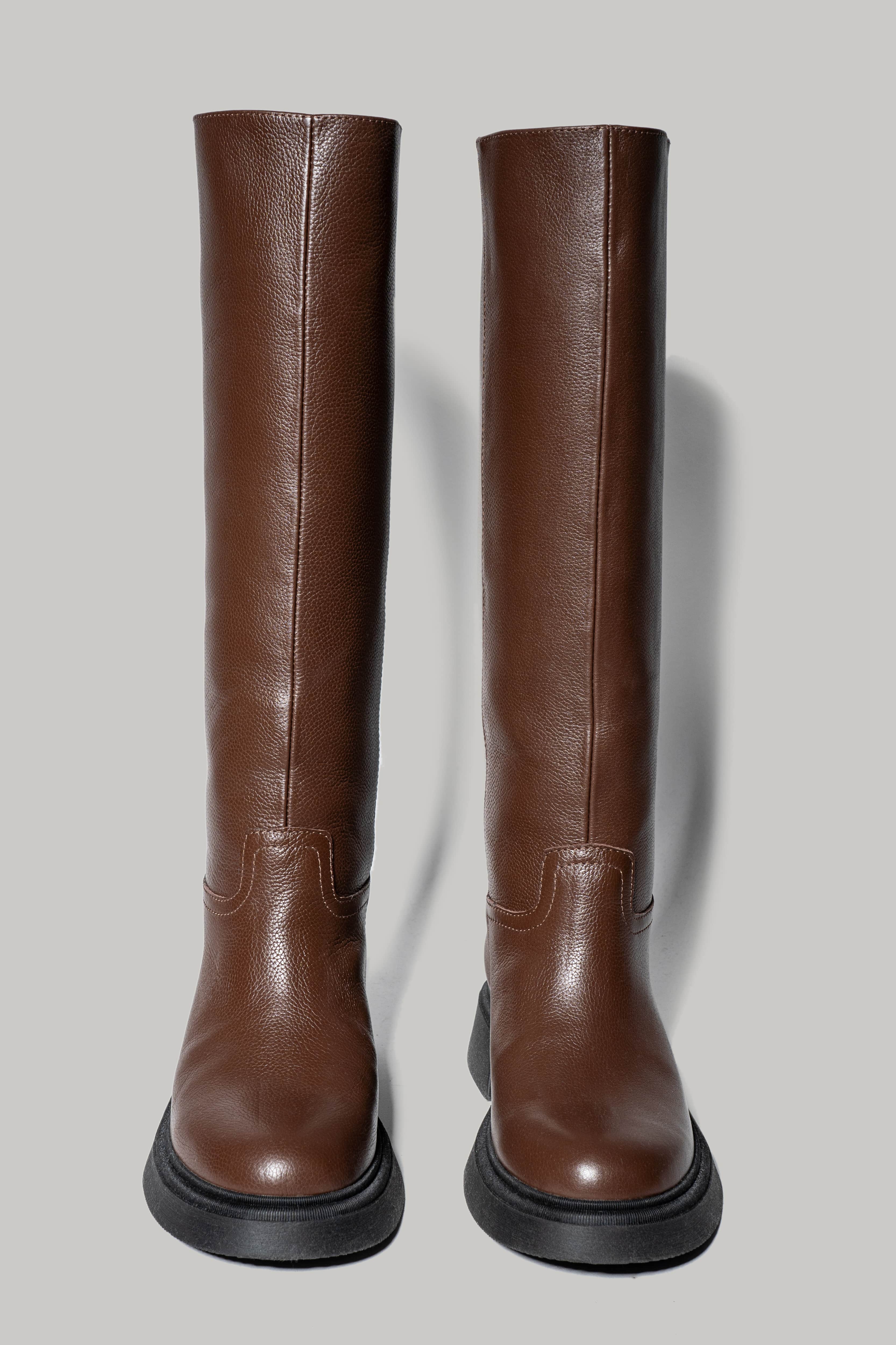 Leather Jockey Boots - Chocolate | COOSH