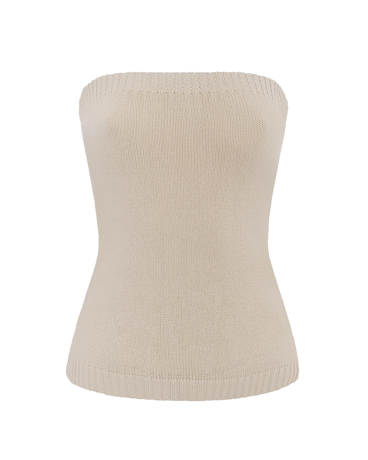 Bawełniany Komplet ELLA: Top Bandeau i Spódnica Maxi