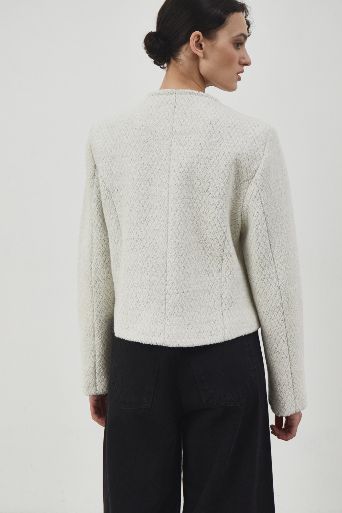 Cardigan Blazer with Pockets in Premium Boucle 