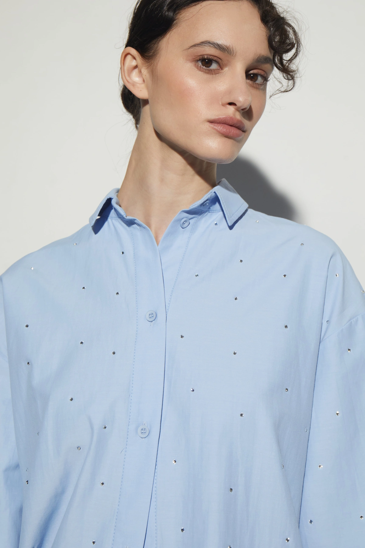 Rhinestone Embellished Shirt