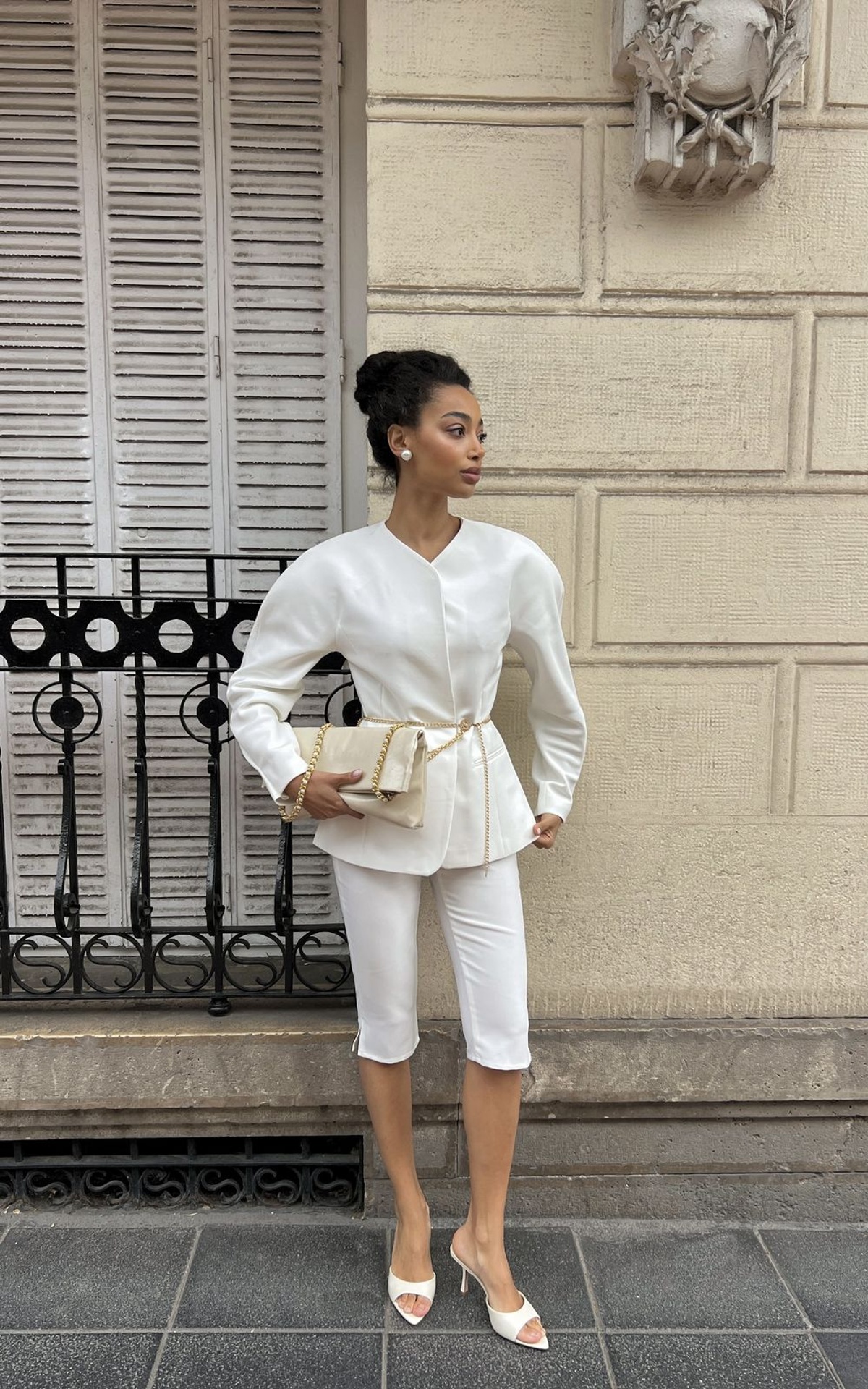 Classic Suit Fabric Capris