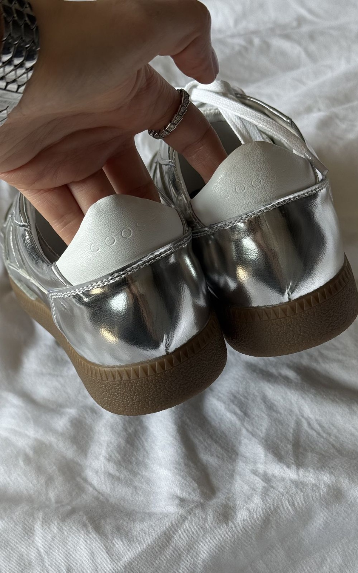 Metallic Sneakers LUNA in Genuine Leather