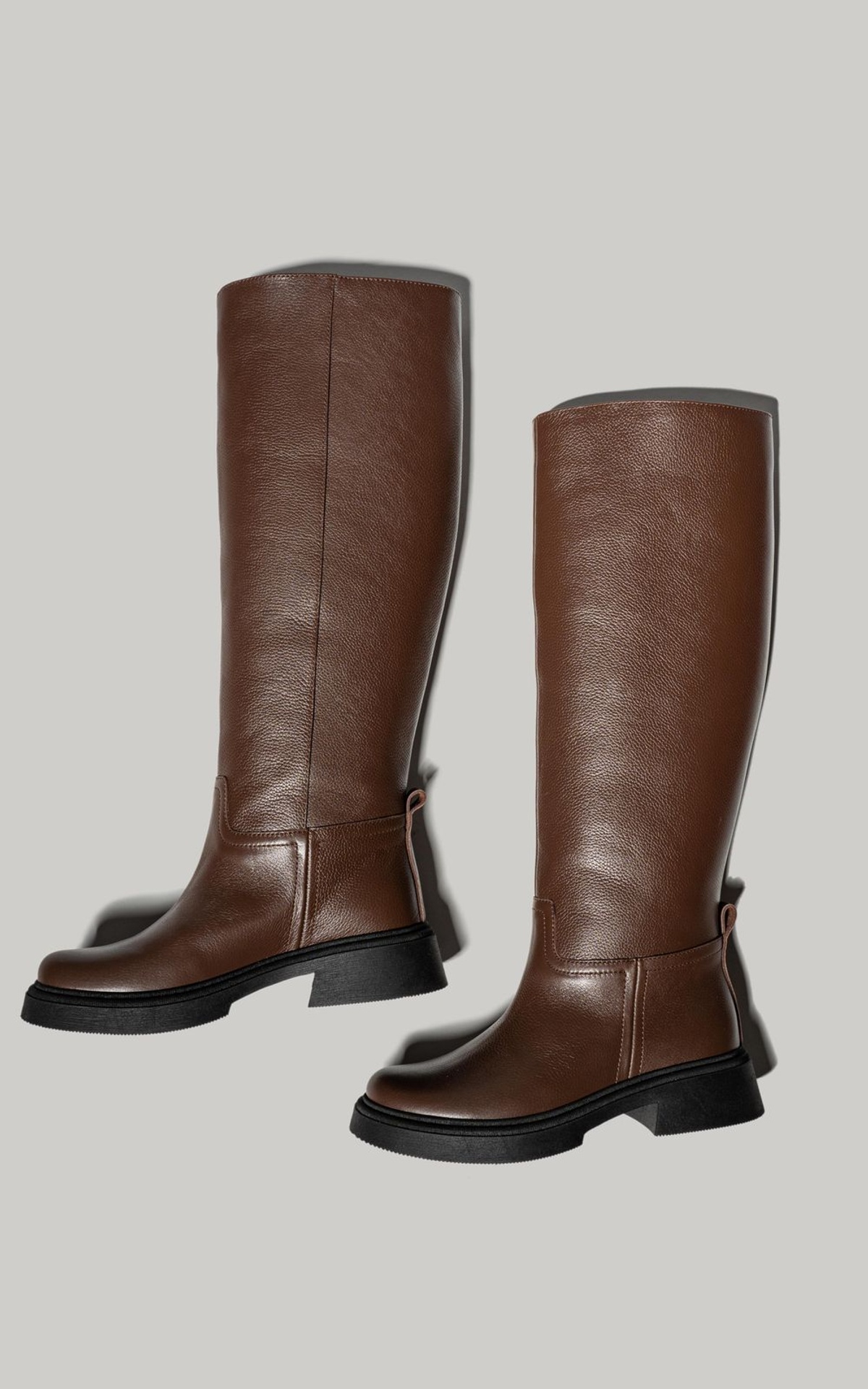 Жокейські чоботи з натуральної шкіри на байці