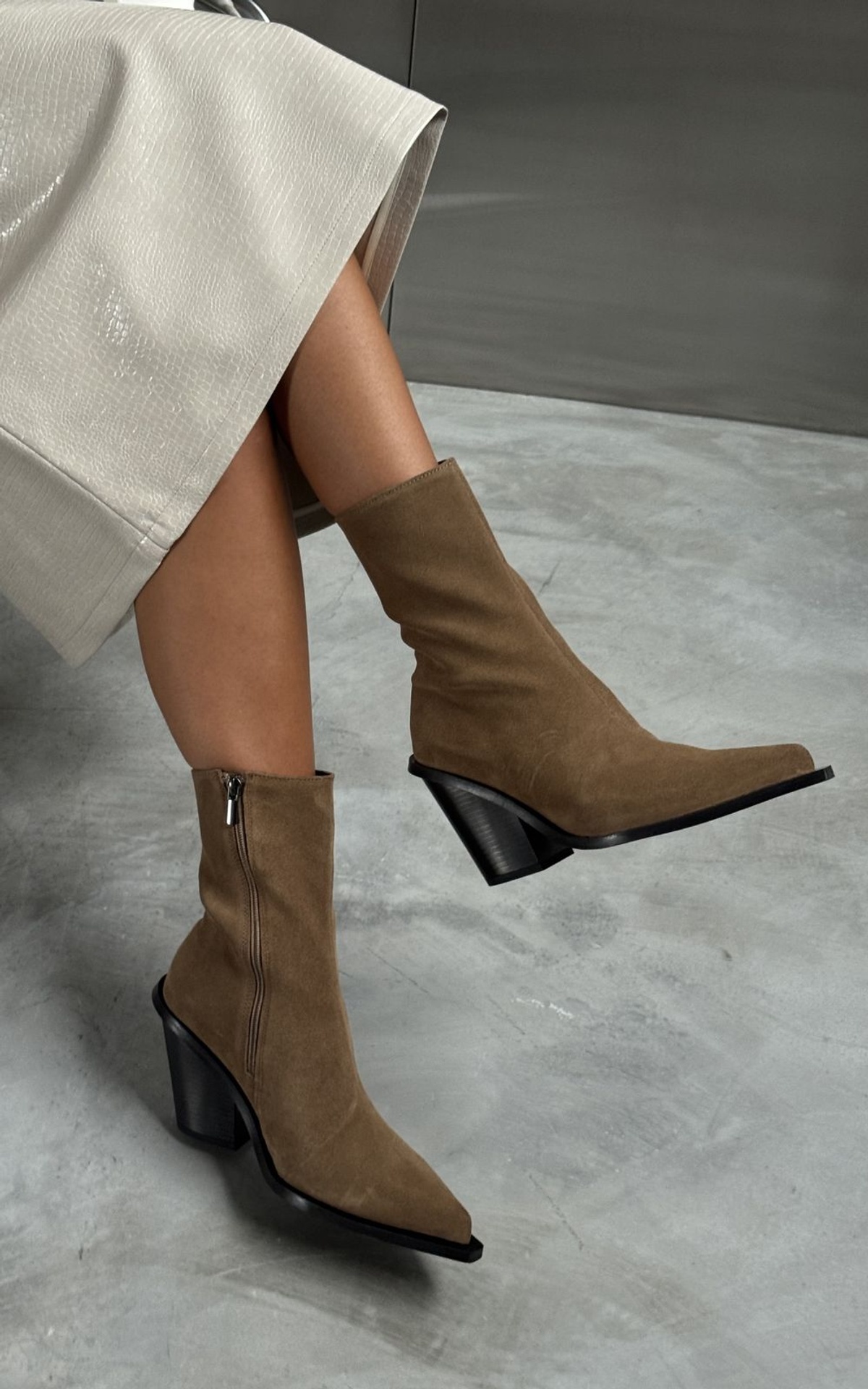 KASIA Suede Cowboy Boots