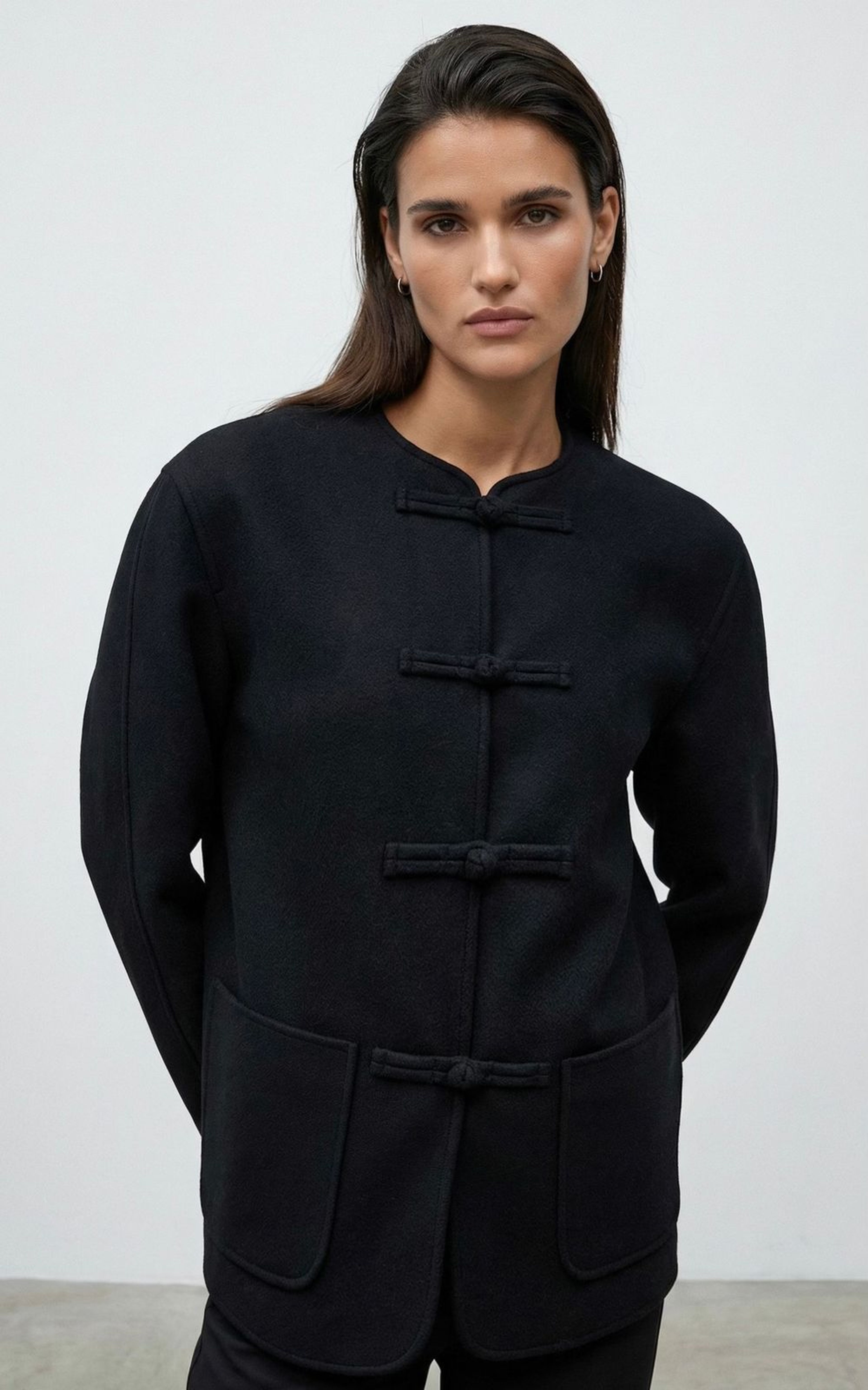 Asian-Inspired Cropped Coat SAYA