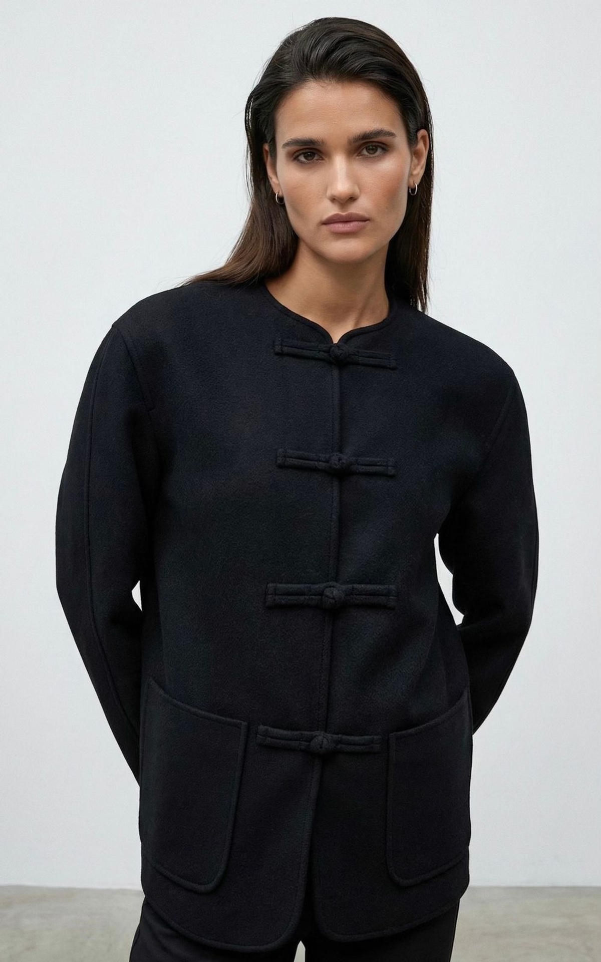 Asian-Inspired Cropped Coat SAYA