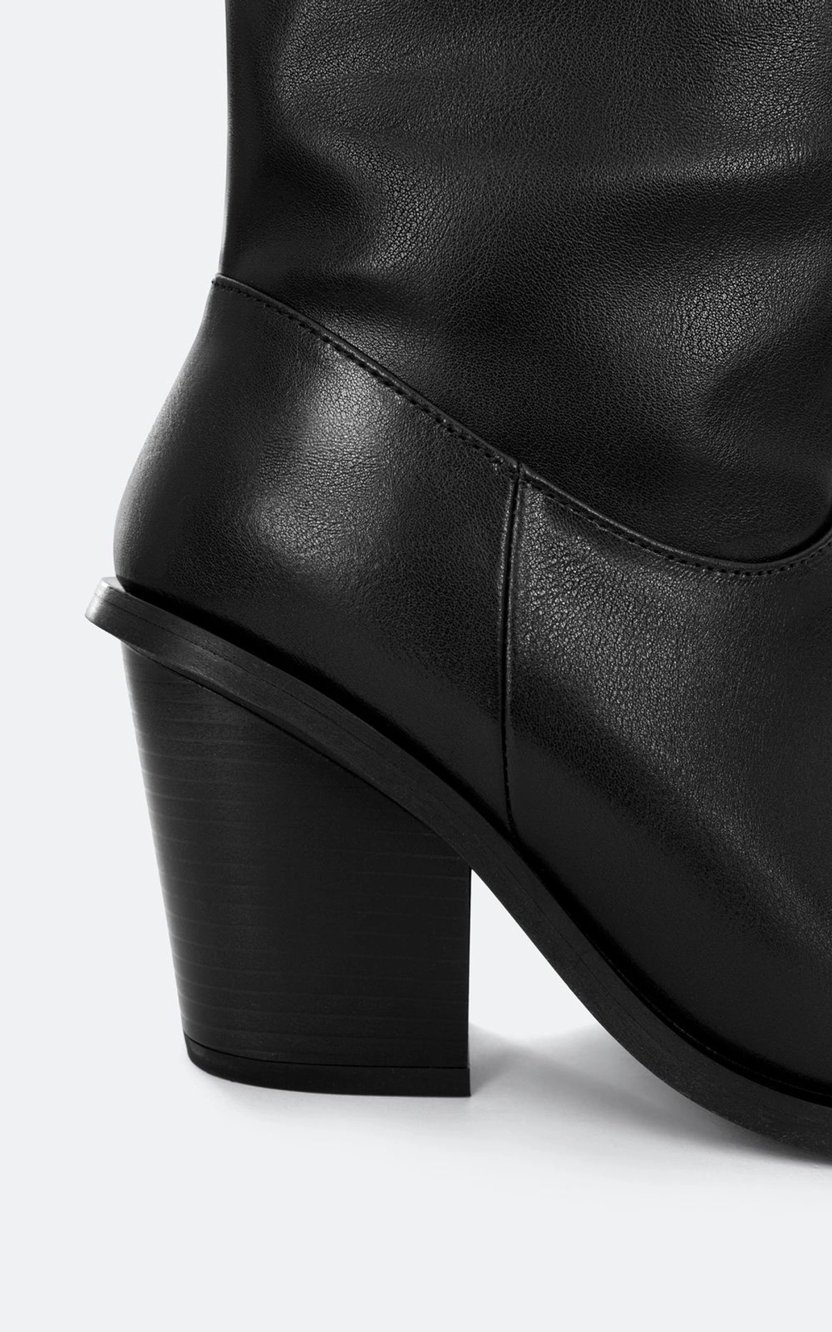Leather Knee High Cowboy Boots