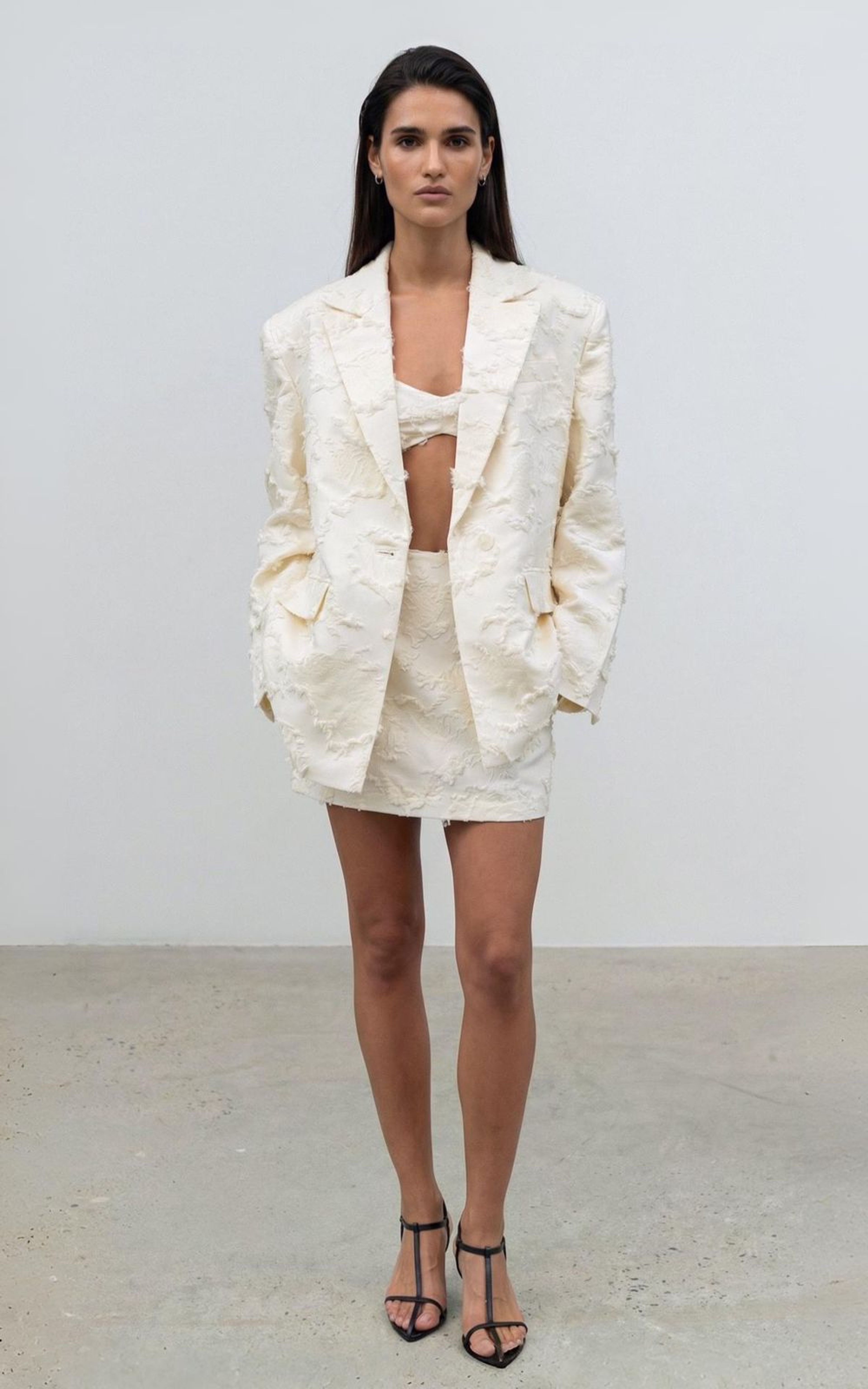 Спідниця міні JACQUELINE з фактурної тканини