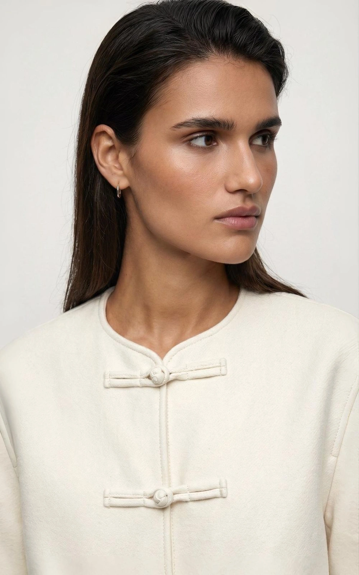 Asian-Inspired Cropped Coat SAYA