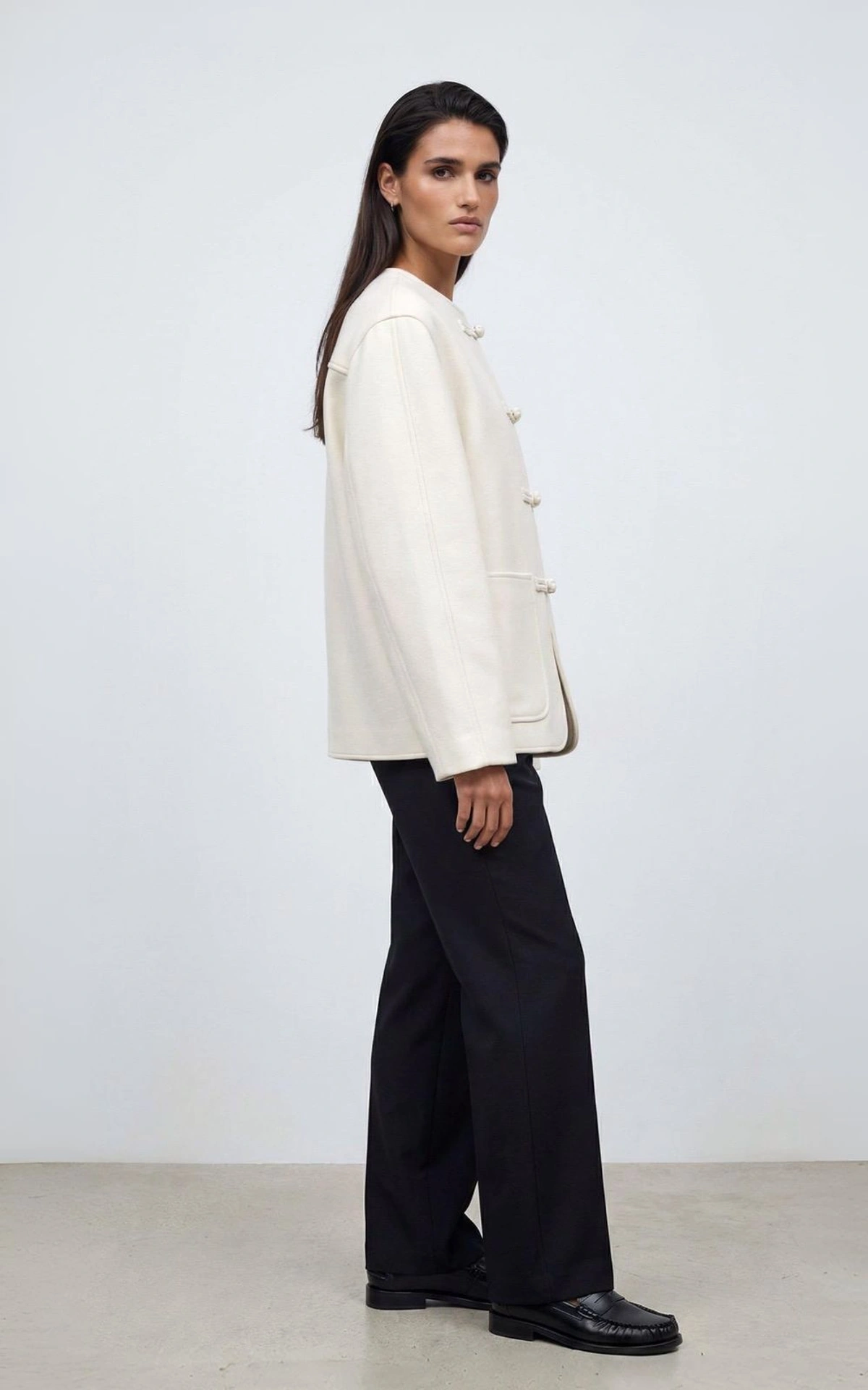 Asian-Inspired Cropped Coat SAYA
