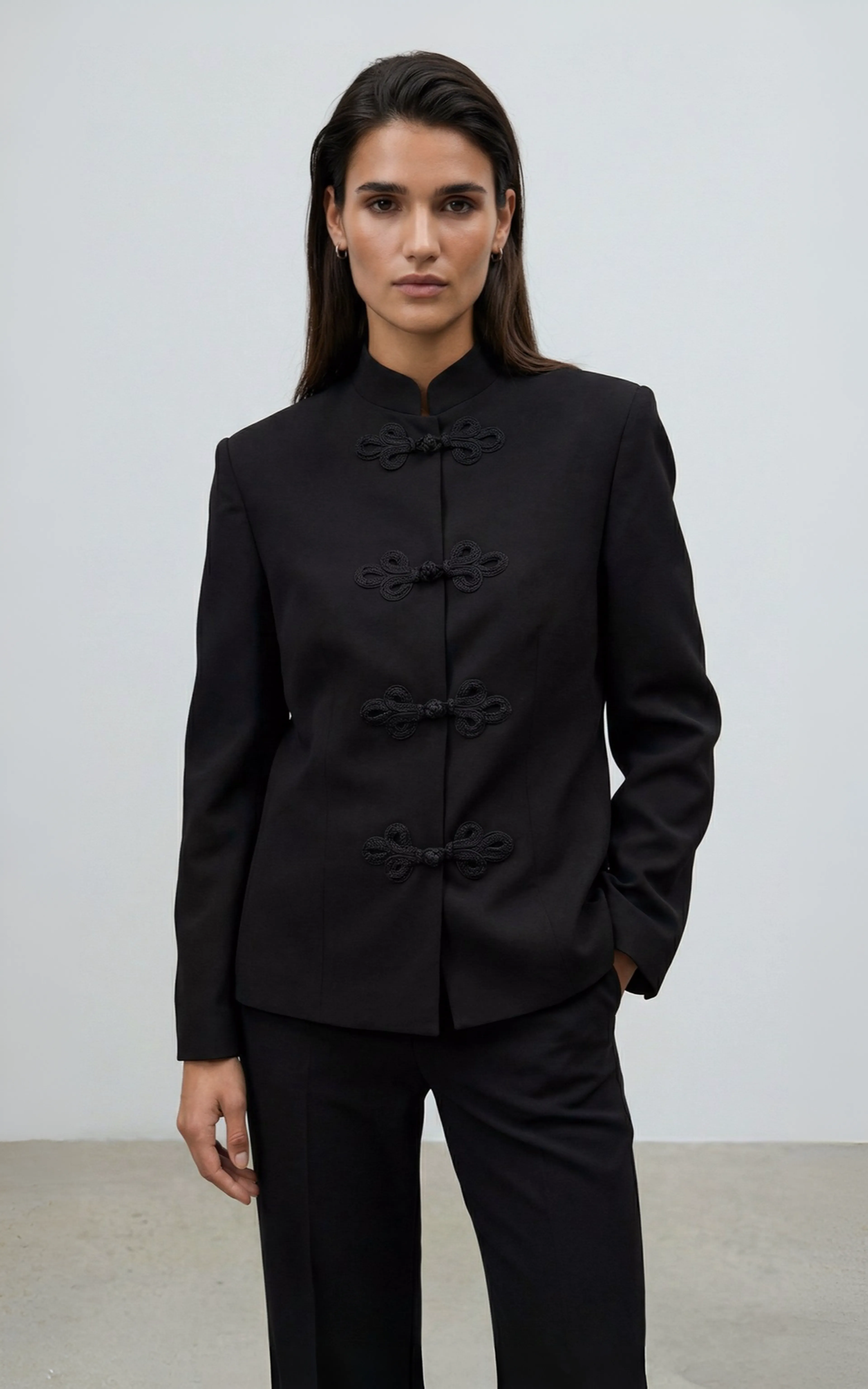 Asian-Inspired Fitted Jacket