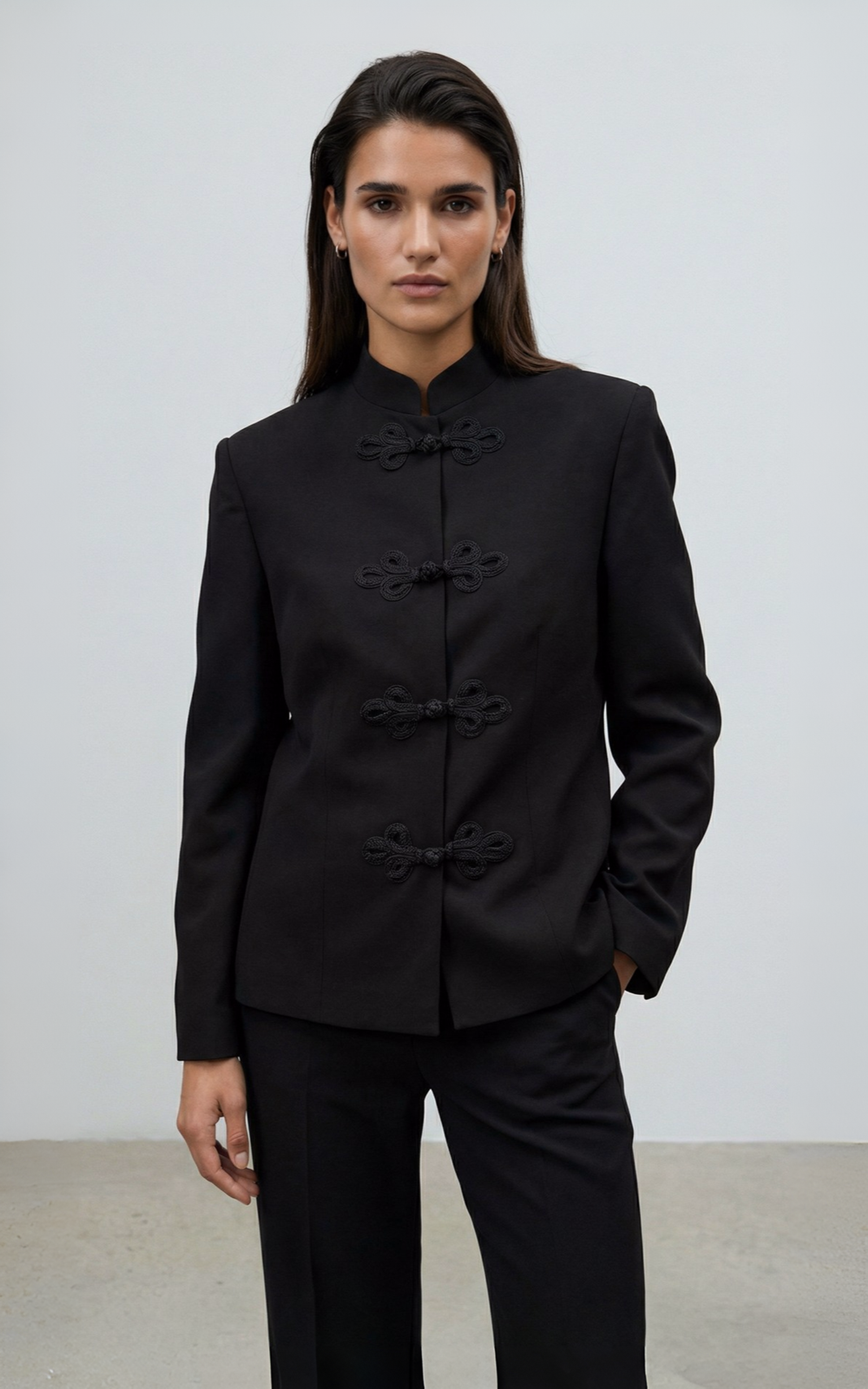 Asian-Inspired Fitted Jacket