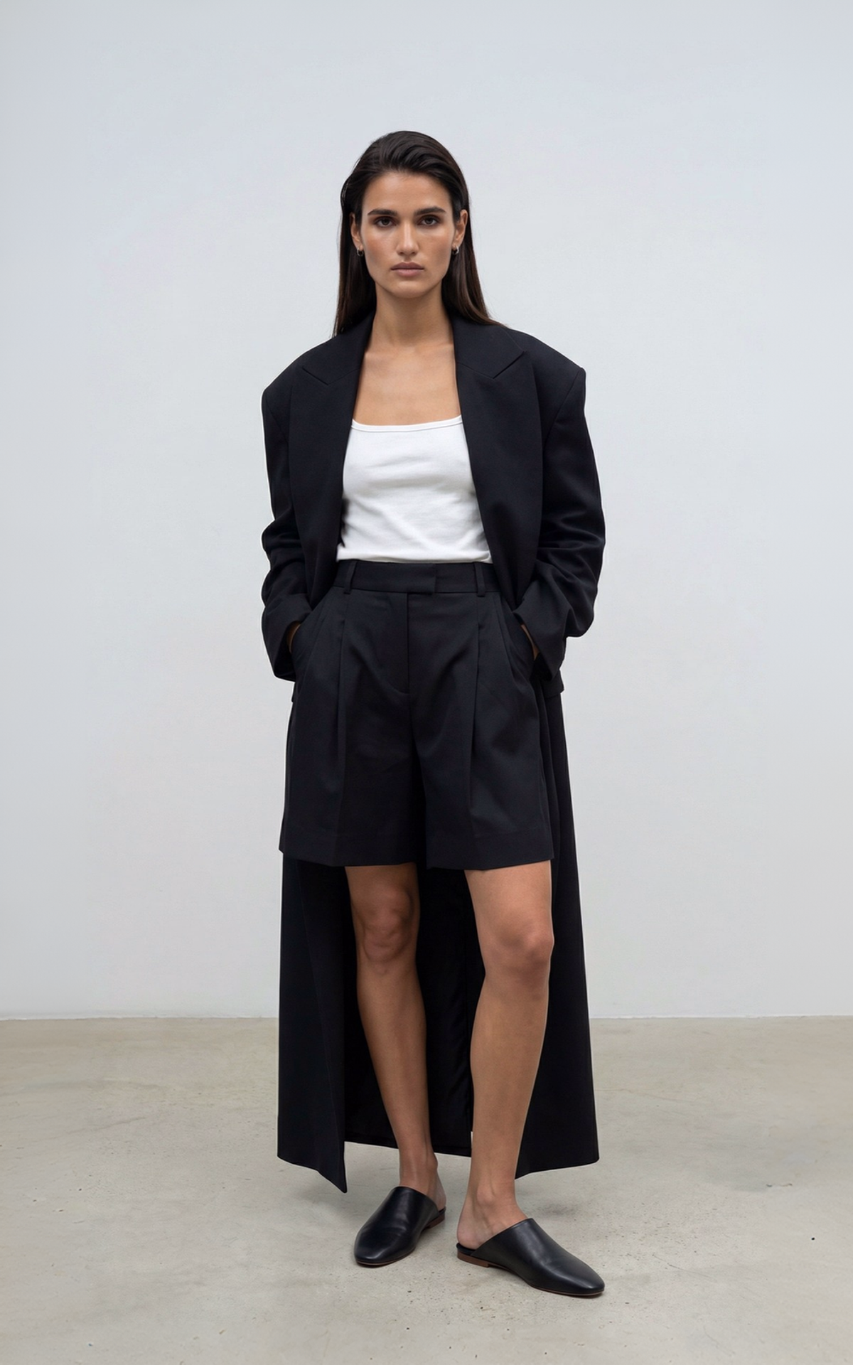 Шорти бермуди з костюмної тканини