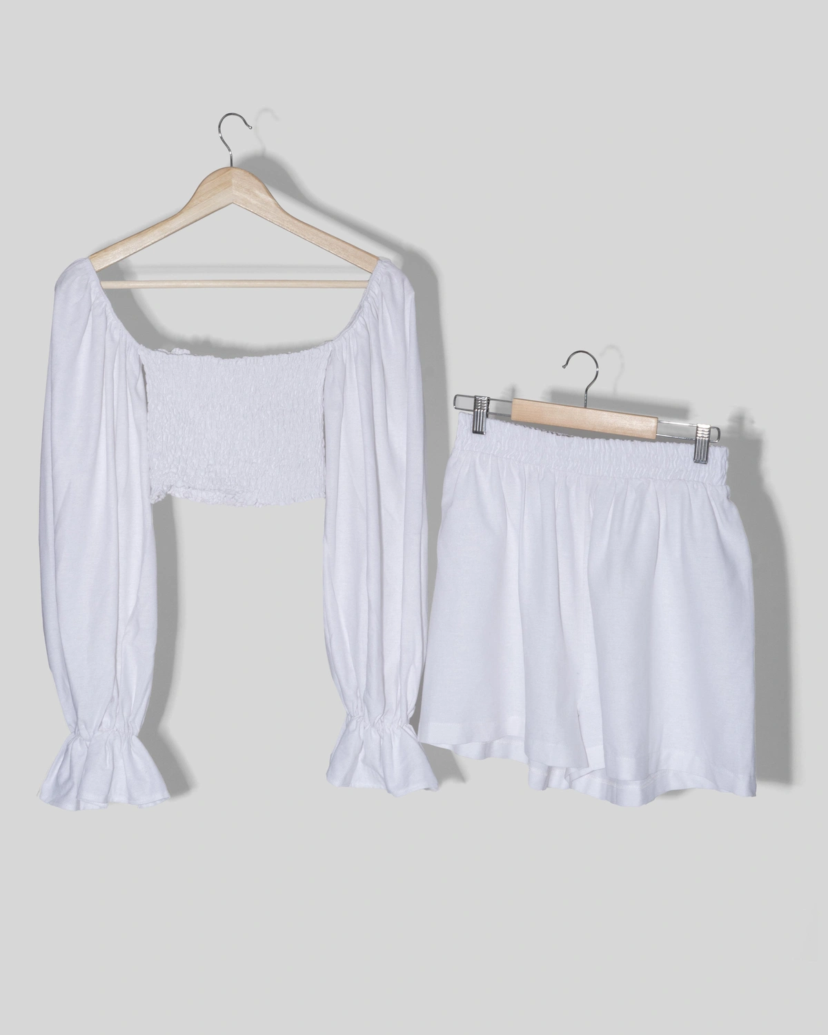 Elastic Top and Shorts Matching Set