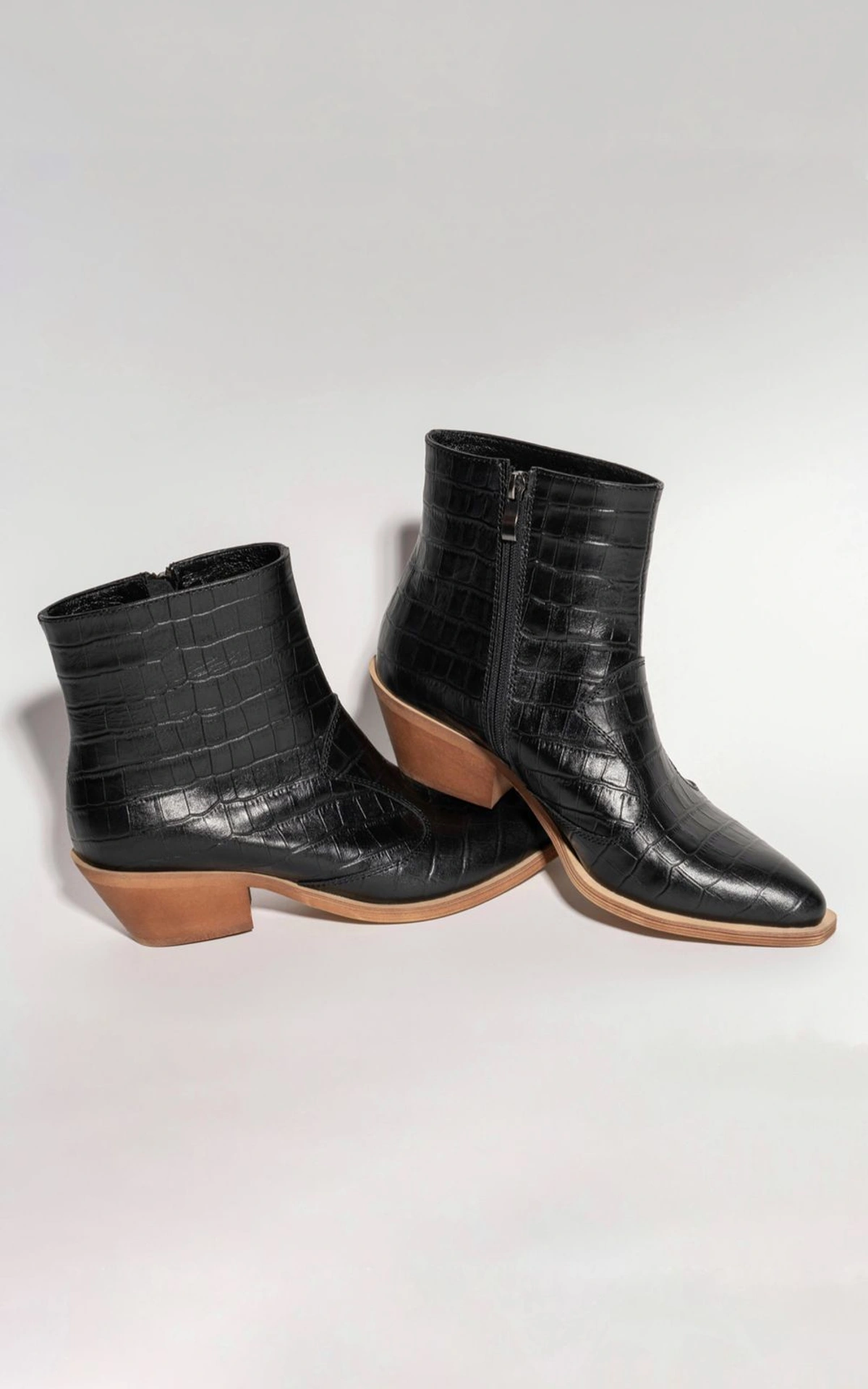 CROCO Leather Cowboy Boots