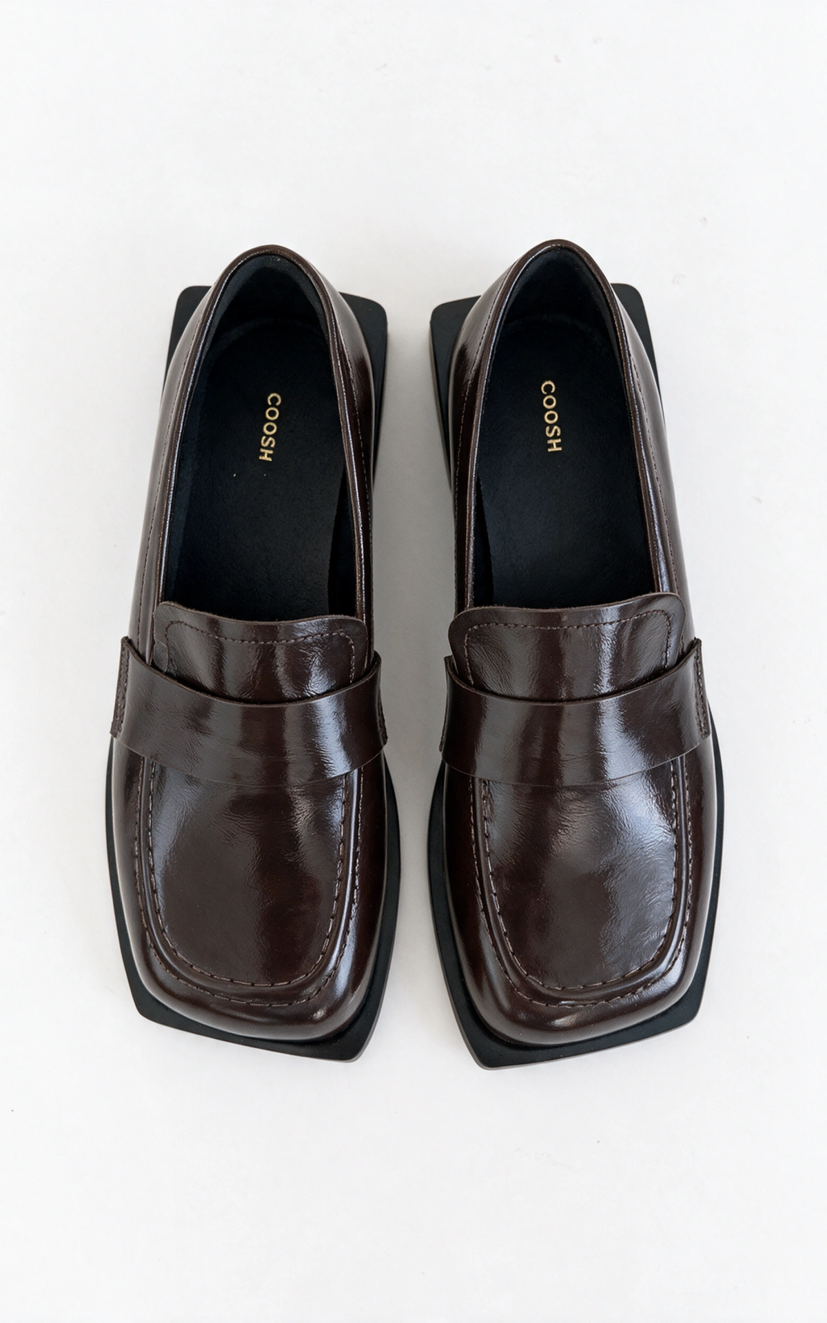 Patent Leather Loafers ELLIS with Square Toe