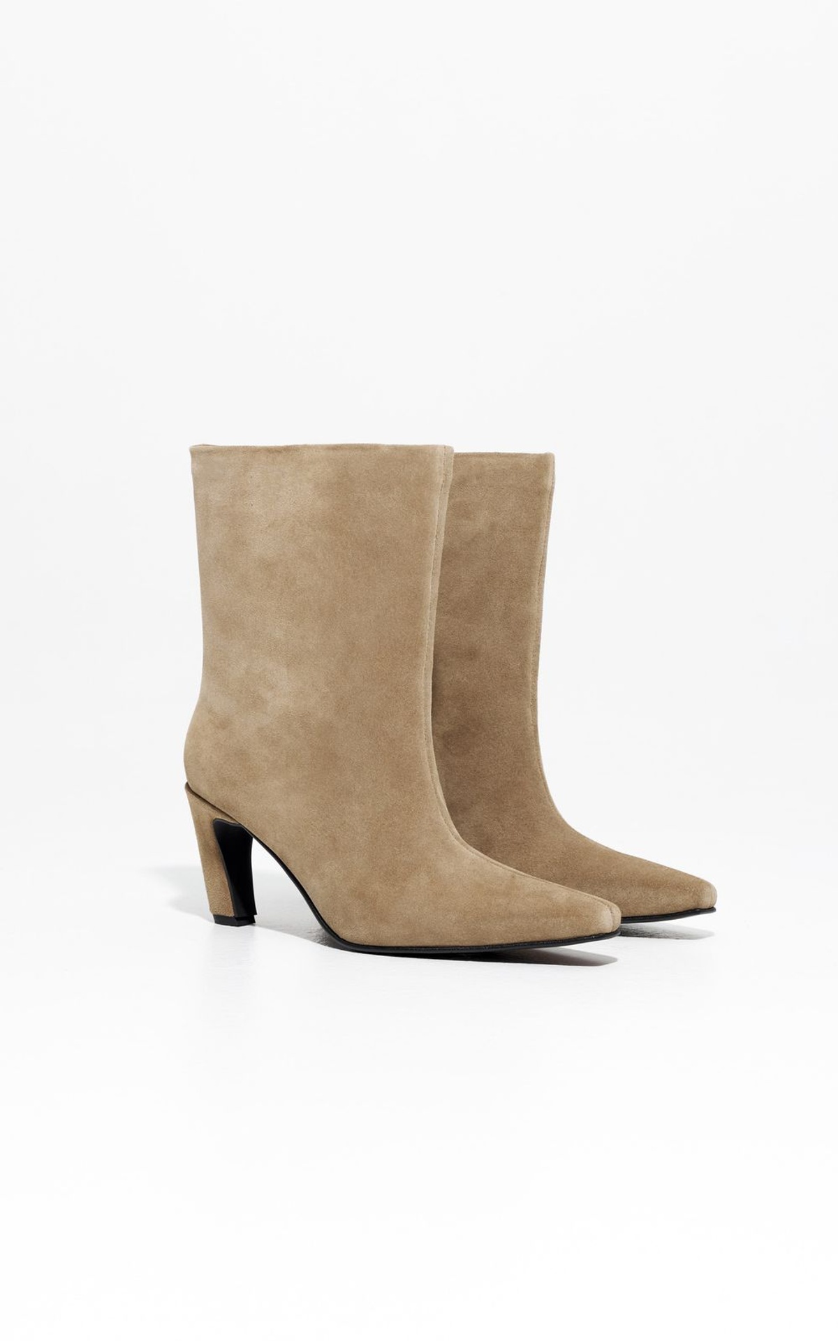 CARLA Suede Ankle Boots with Wide Shaft
