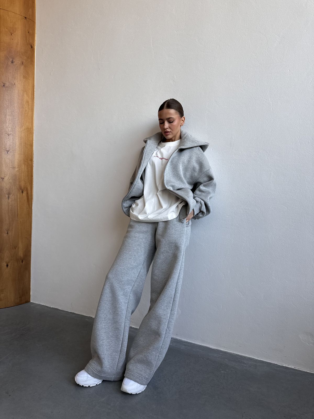Zip Hoodie Sweatshirt - Grey Melange | COOSH