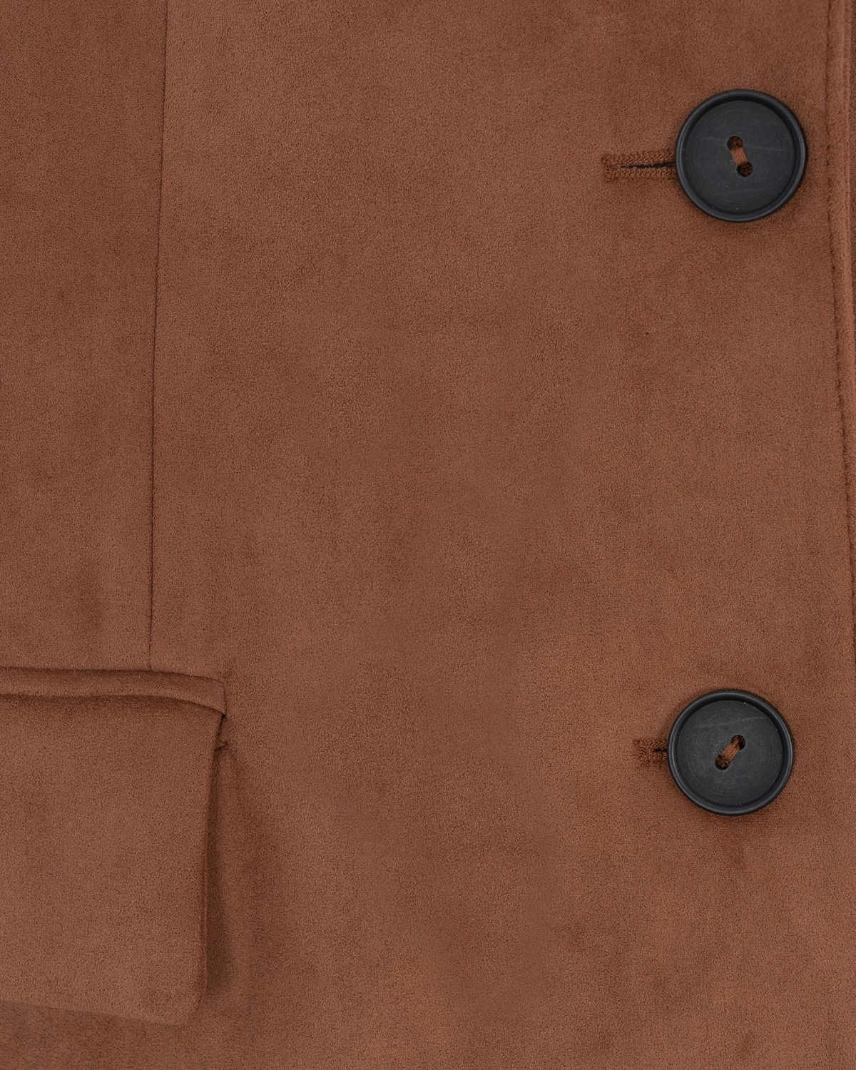 Premium Faux Suede Single-Breasted Blazer 