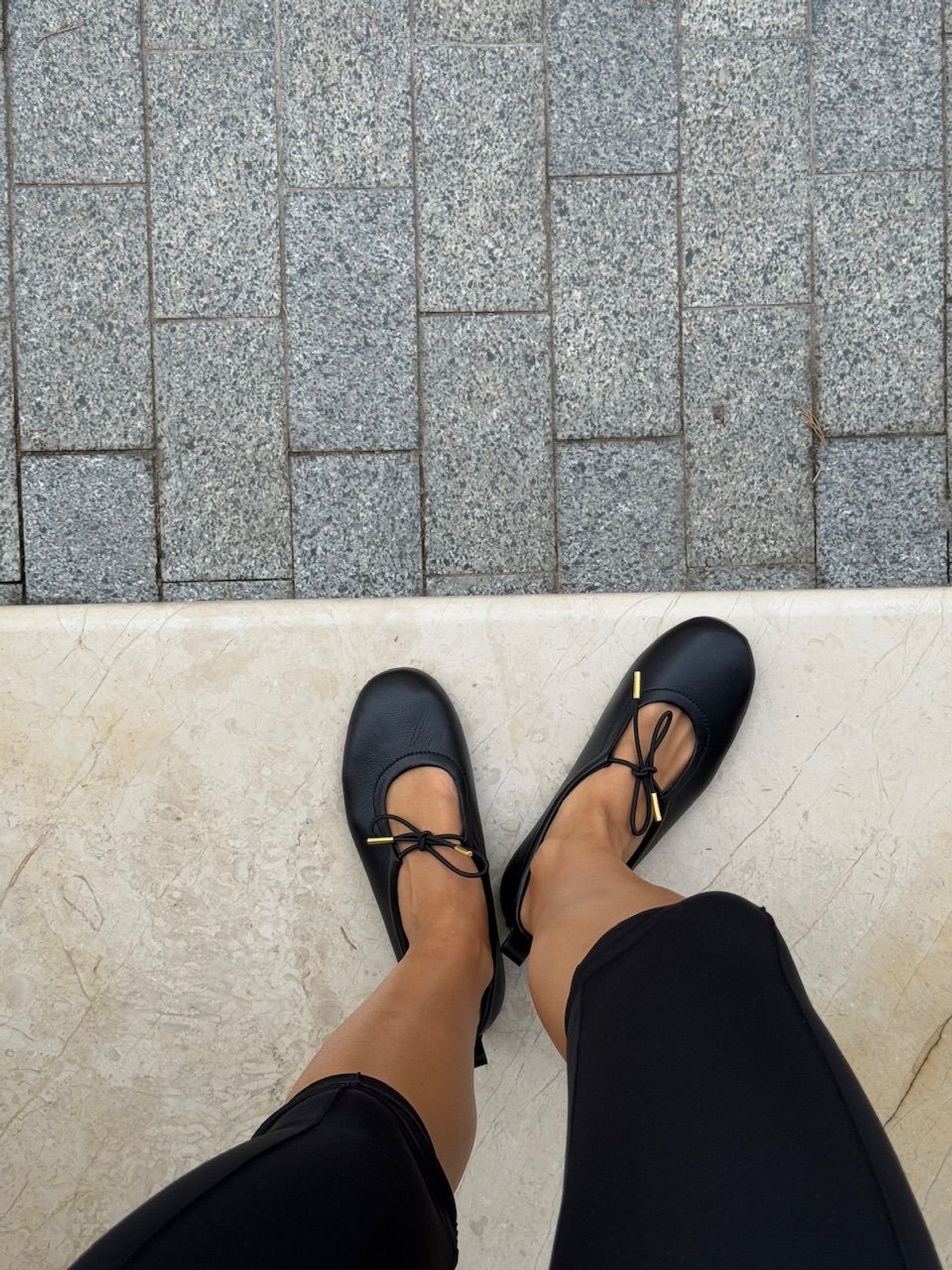 Lace-up Leather Ballet Flats AMÉLIE
