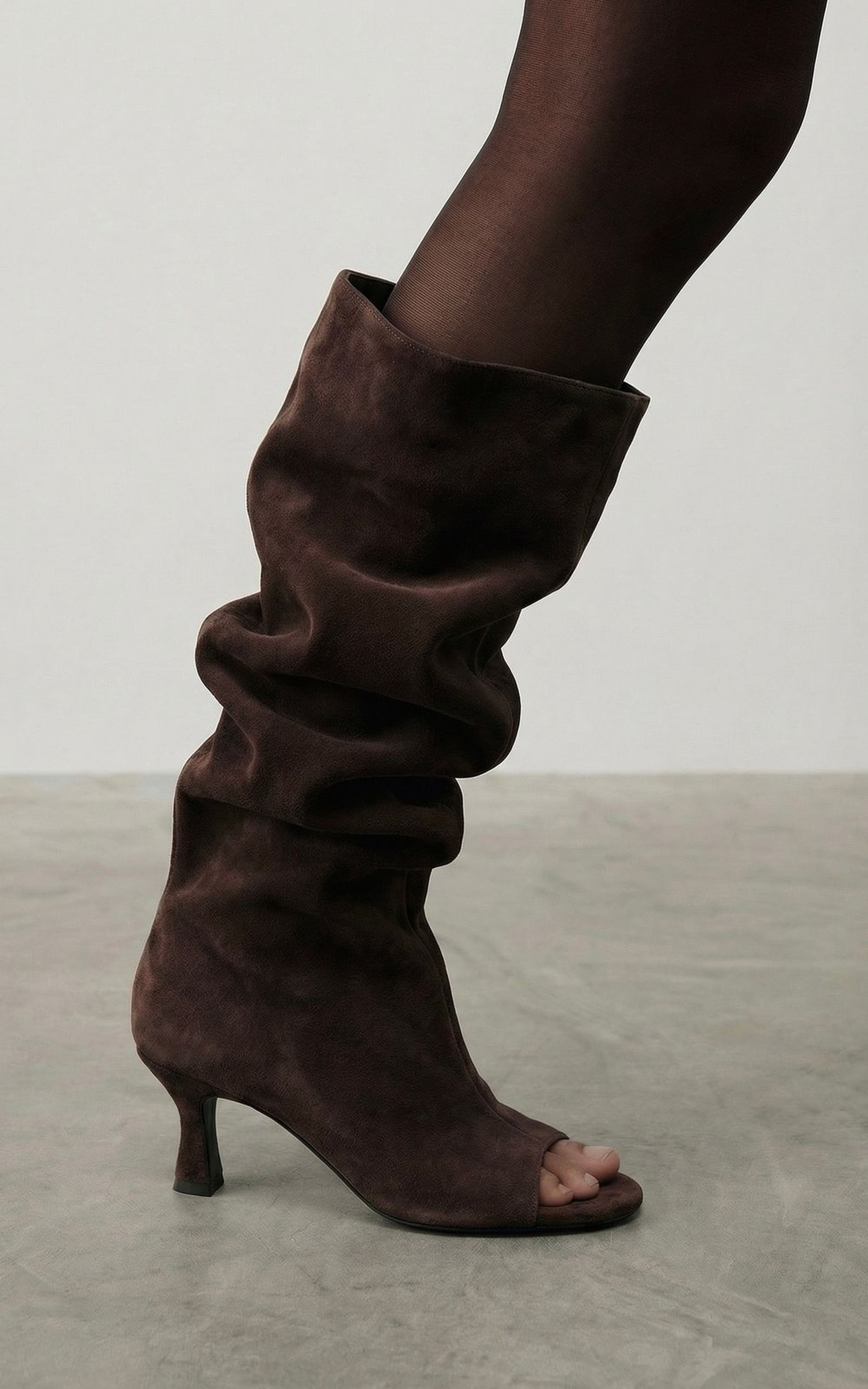 Suede SAFARI BOOTS with Open Toe