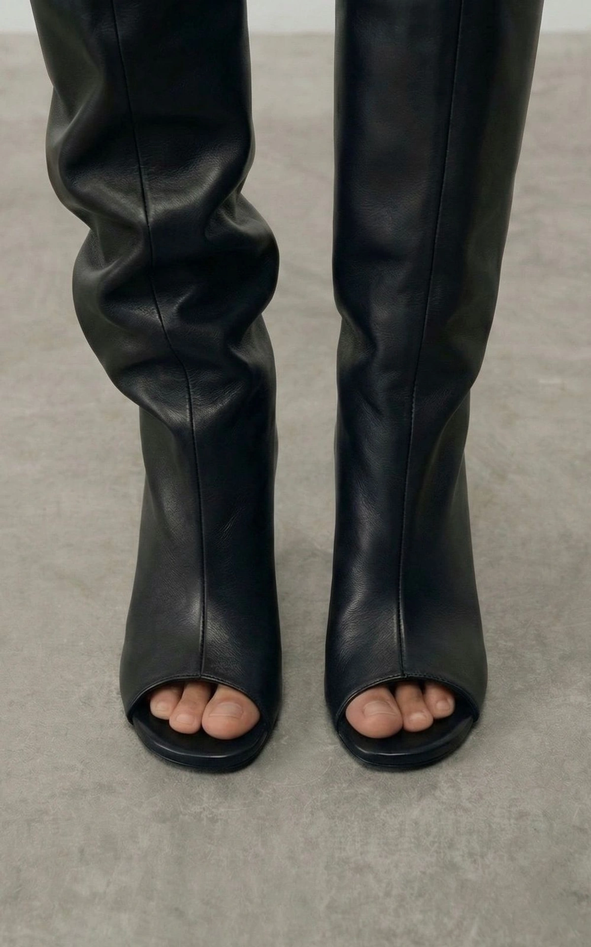 Leather SAFARI BOOTS with Open Toe