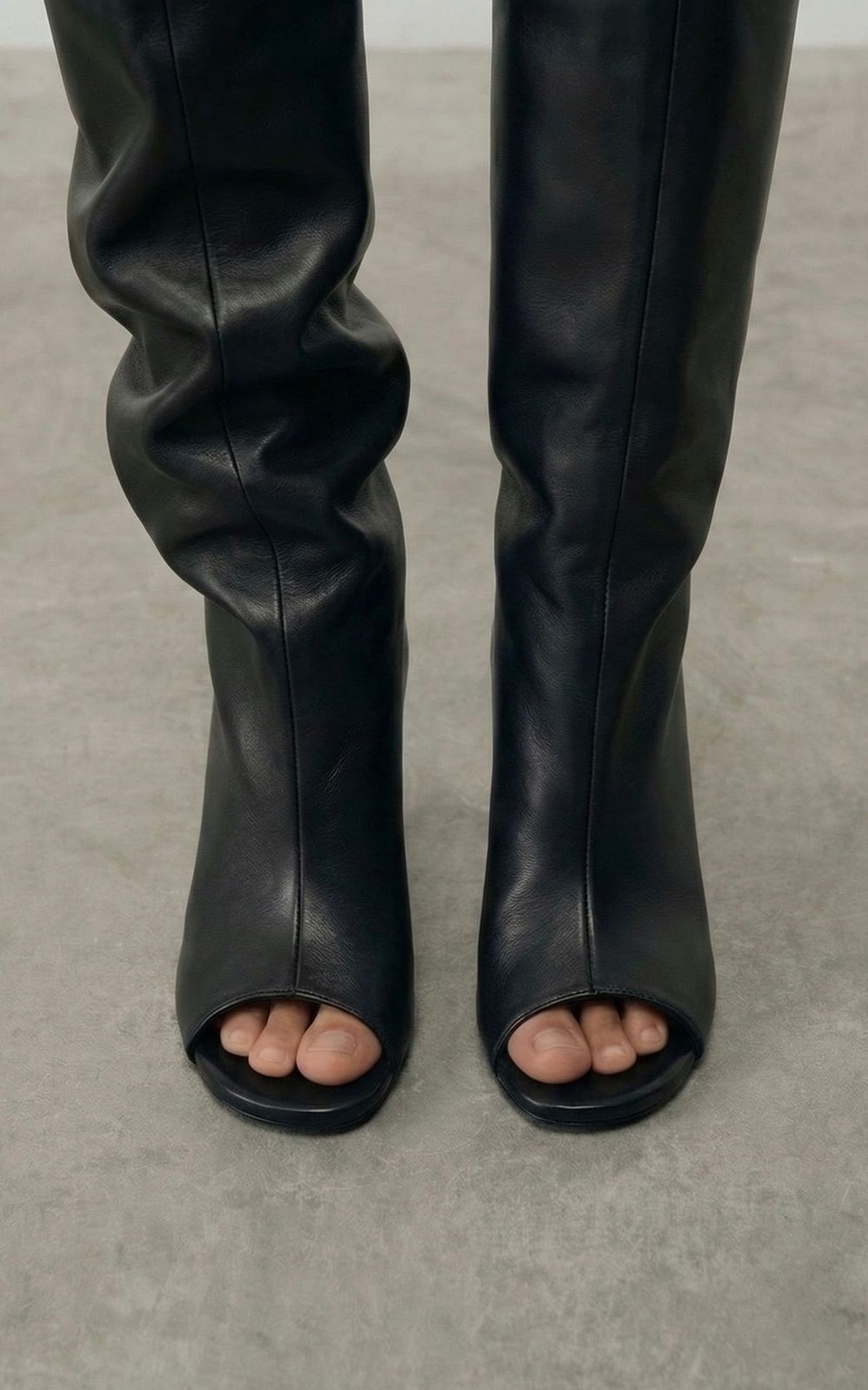 Leather SAFARI BOOTS with Open Toe