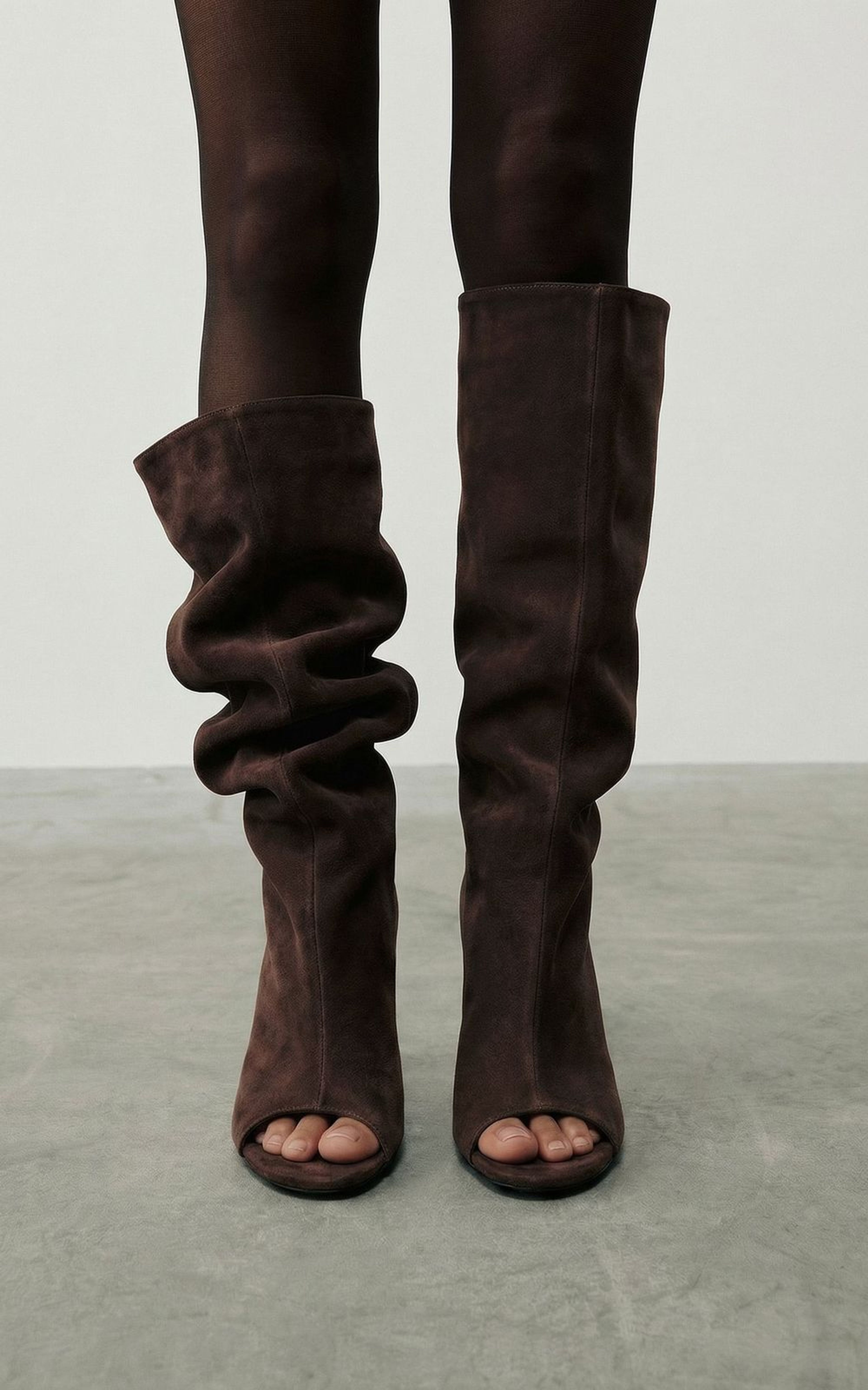 Suede SAFARI BOOTS with Open Toe